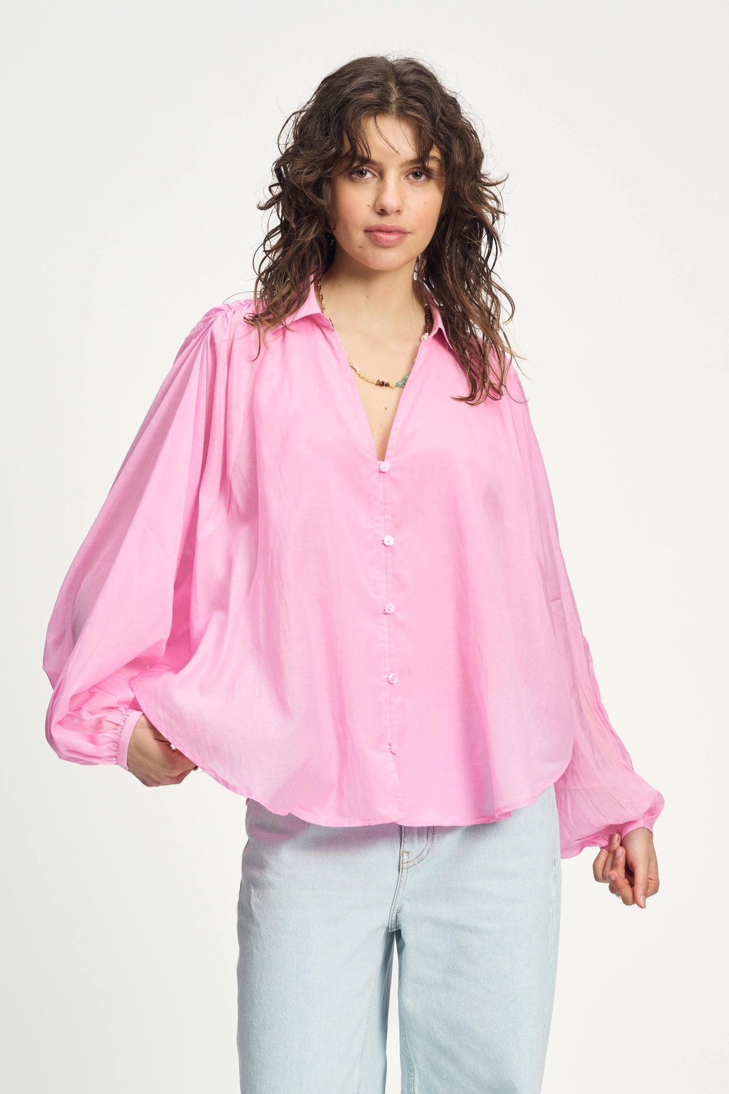 BLOUSE - LENA ROSE PINK 1