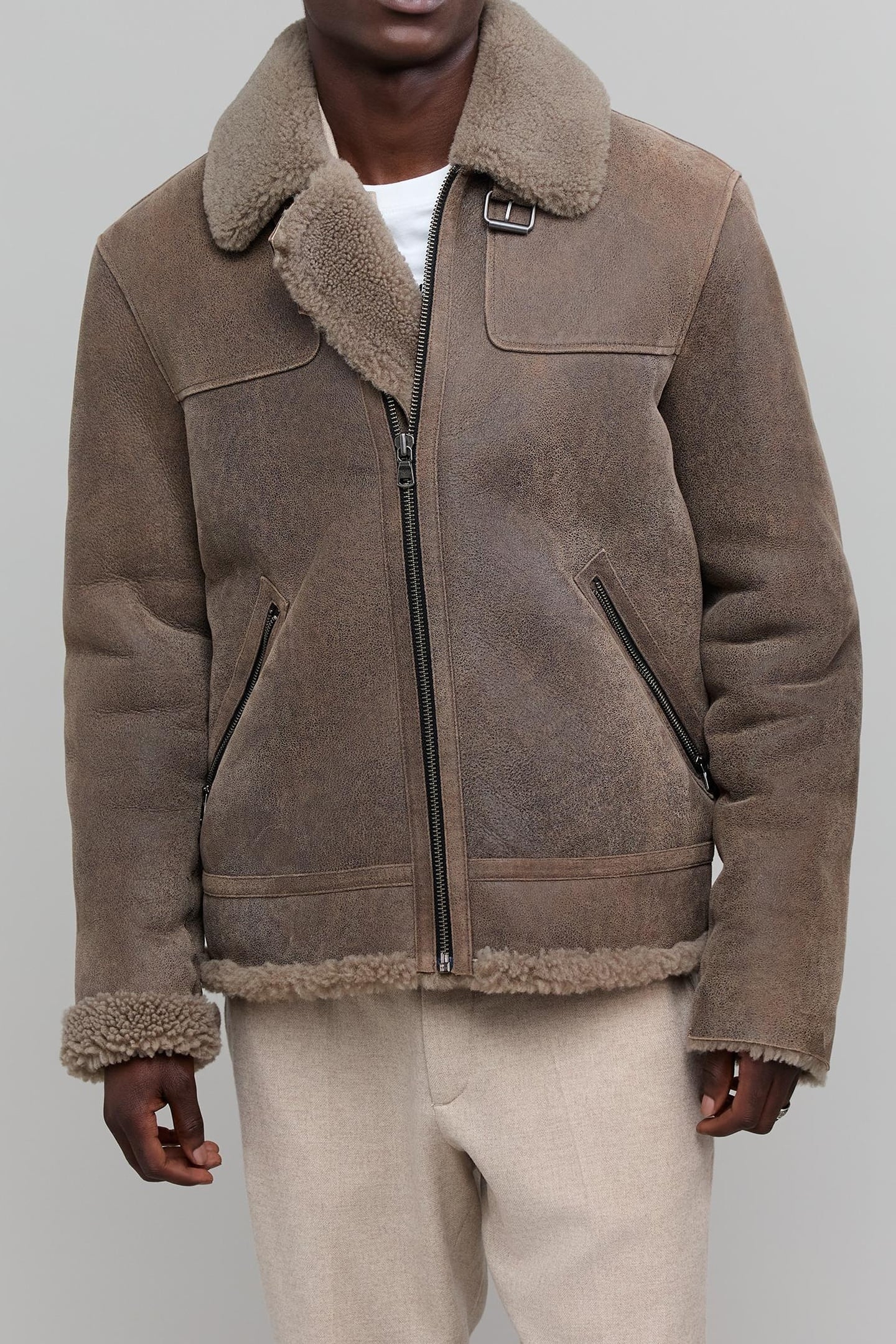 LWG-CERTIFIED RAW LEATHER BOMBER JACKET 2