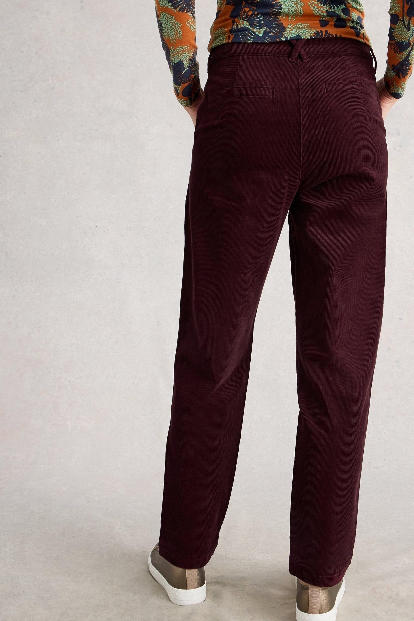 TWISTER CORD TROUSER DARK PLUM 2
