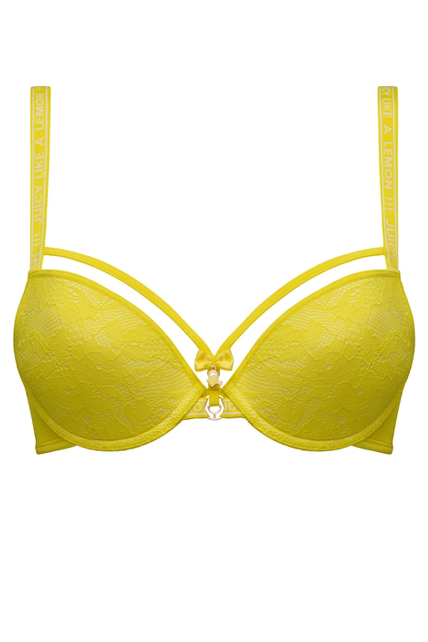 SPACE ODYSSEY CITRUS YELLOW LACE PUSH UP BRA 3