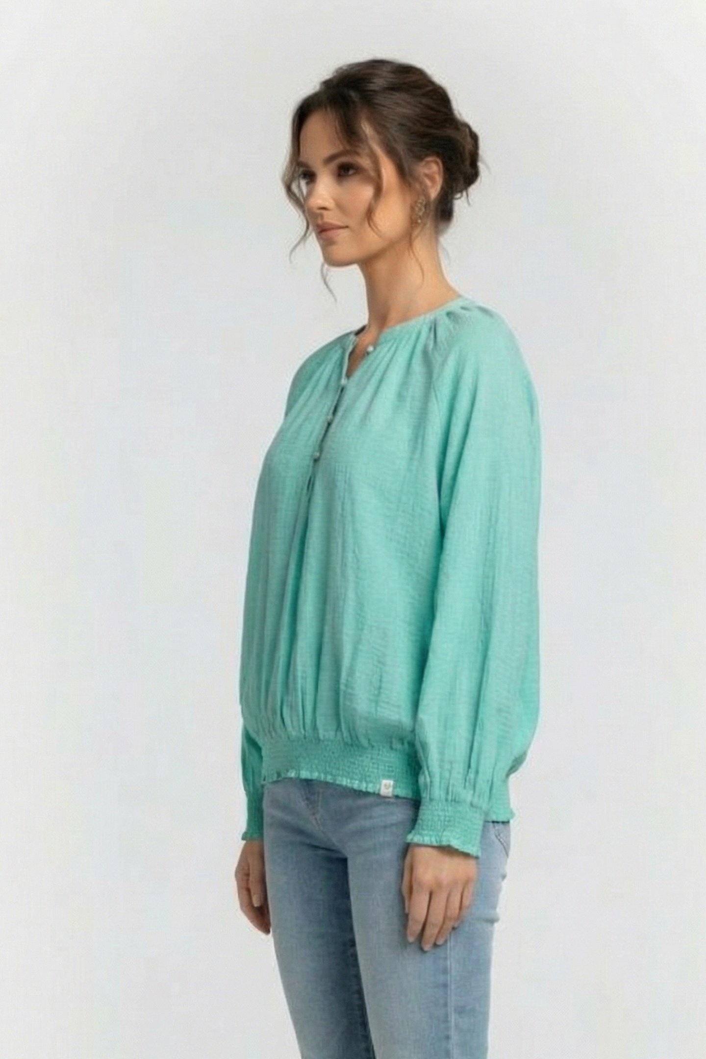 BLOUSE LIMA IN ELECTRIC GREEN 3