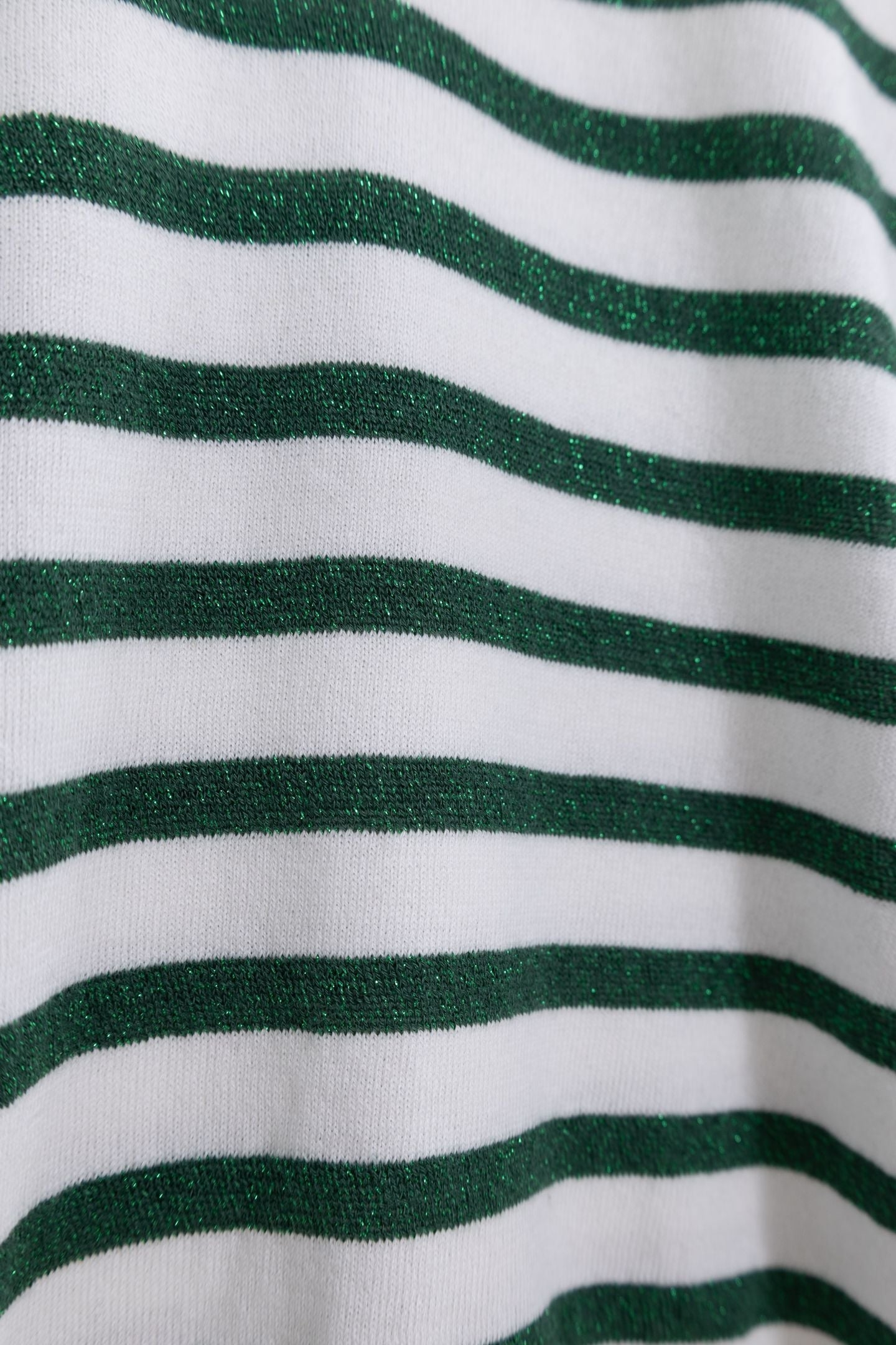 WHITE KNIT SWEATER WITH GREEN LUREX STRIPES OFF-WHITE 8