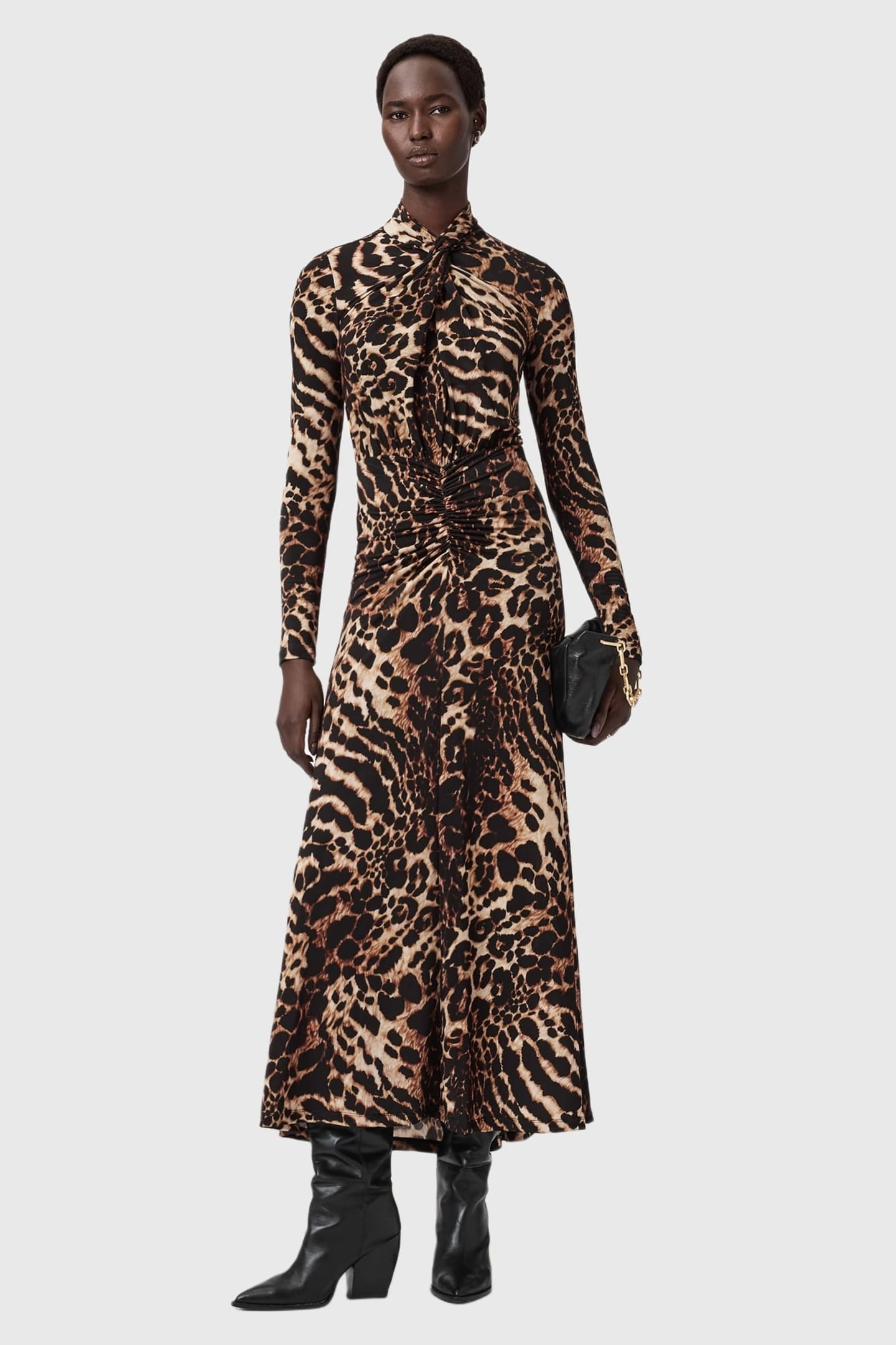 MINA DRESS PARDUS HONEY BROWN 3