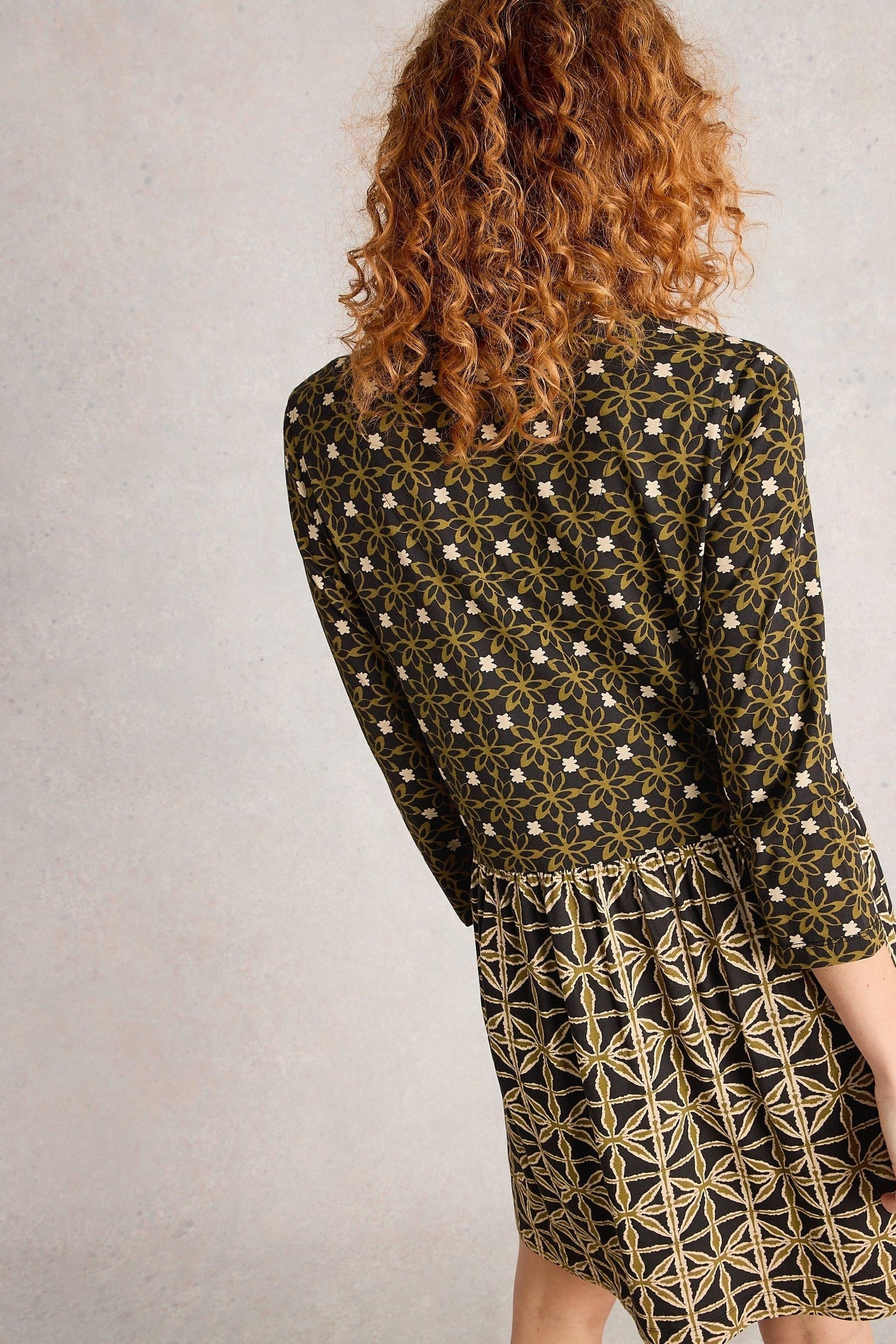 EVERLY JERSEY DRESS BLACK MULTI 2