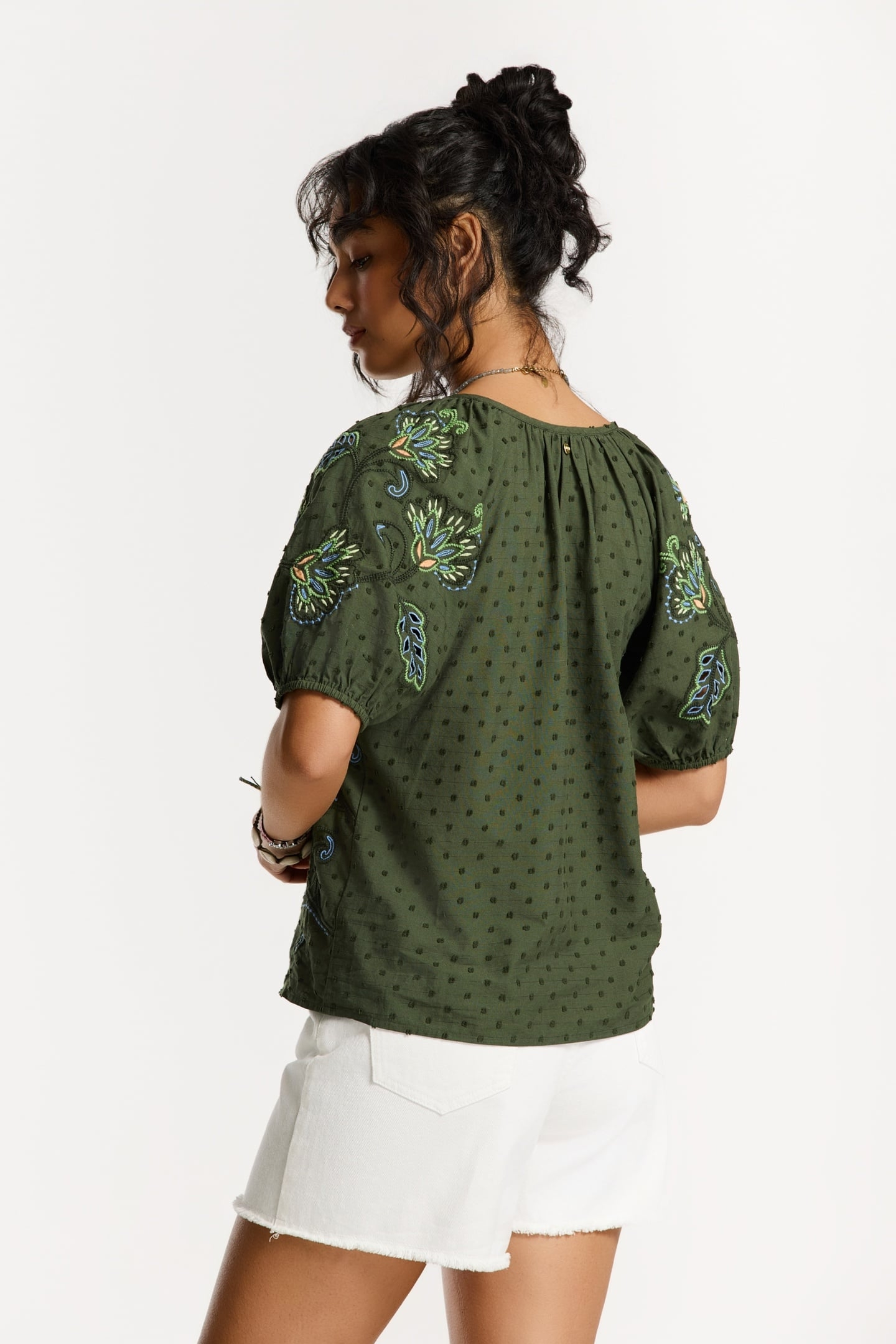 ERIN DOBBY BLOUSE GREEN PINES DOBBY 7