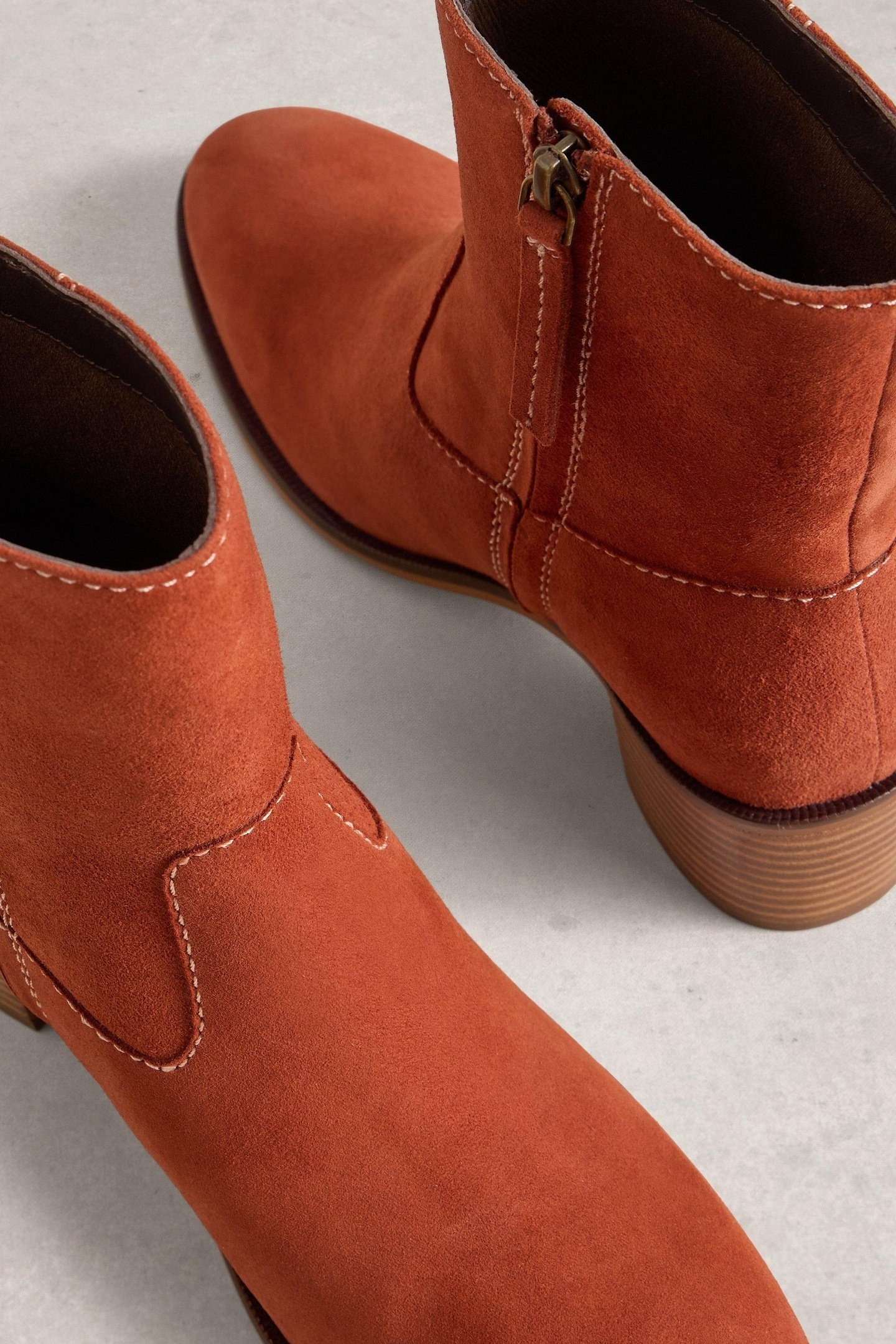 IZZY SUEDE ANKLE BOOT DARK ORANGE 3