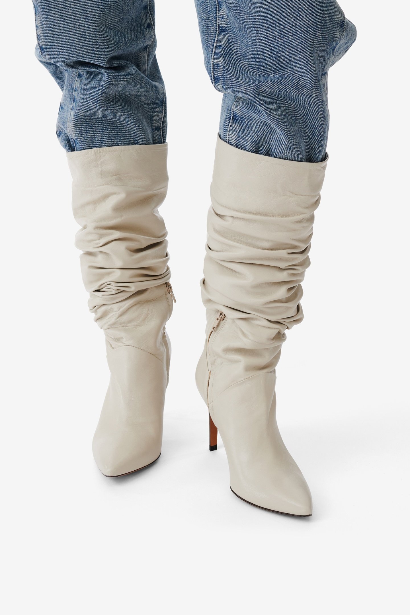 SHEELY HIGH BOOTS OYSTER GREY 5