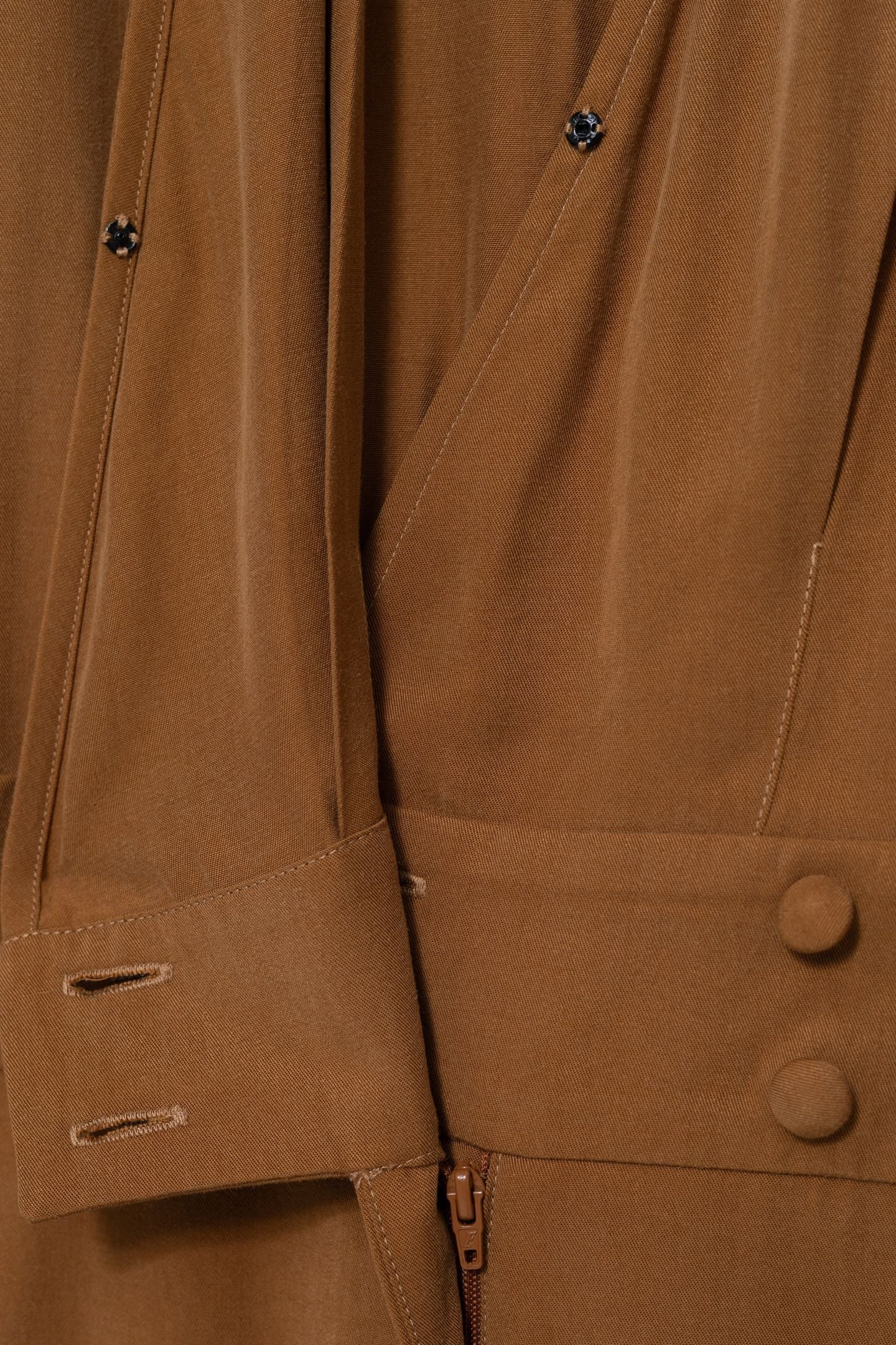 CAMEL TROUSER JUMPSUIT WITH WRAP-AROUND COLLAR CAMEL 7