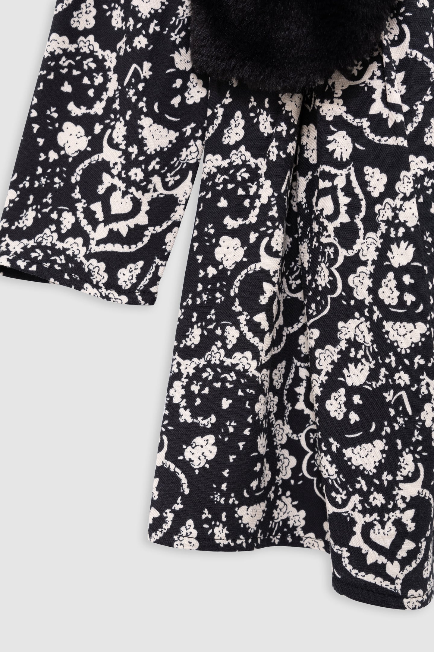 GIRL'S 2-IN-1 BLACK ROCK FLORAL DRESS AND SOFT GILET 6