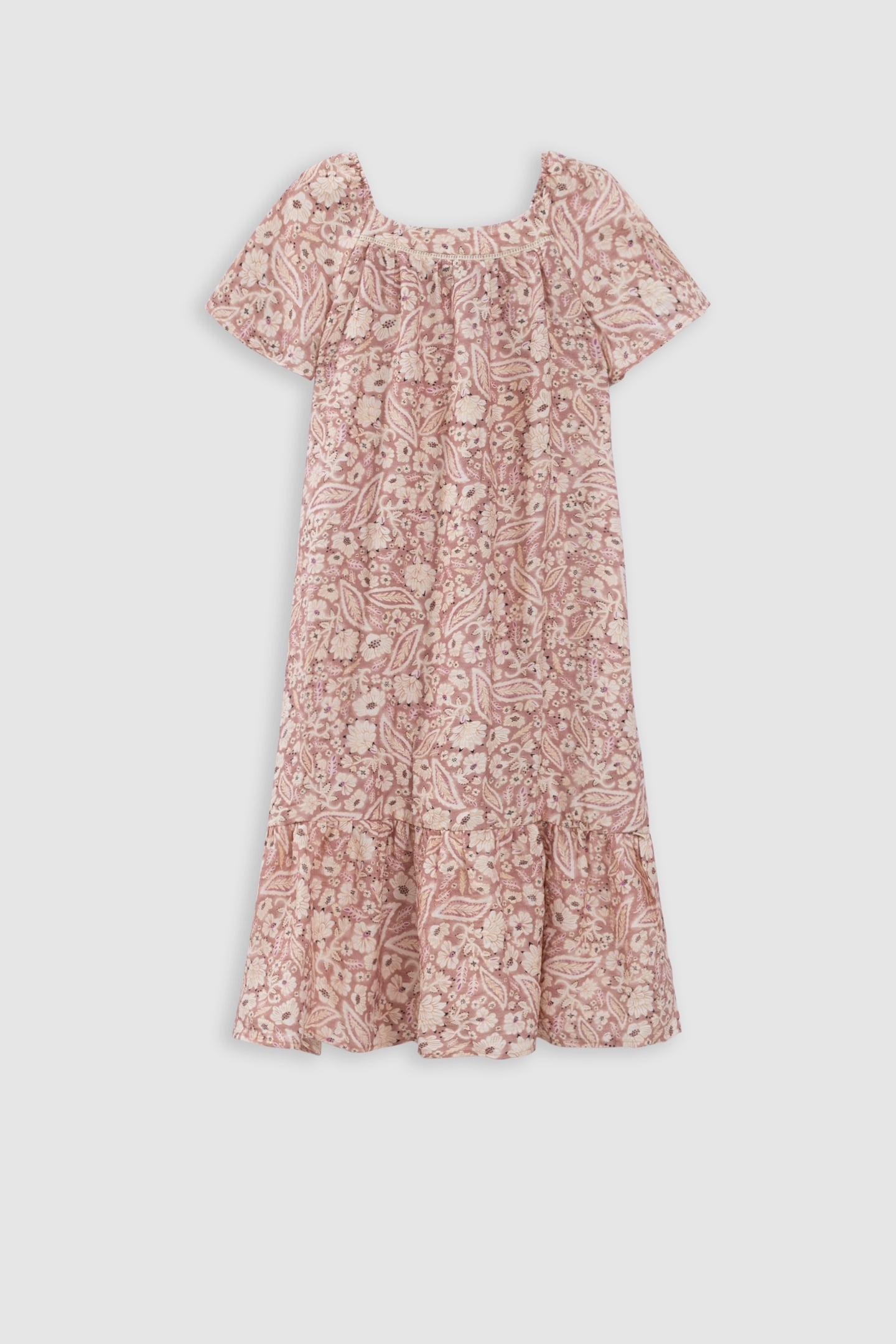 PINK FLORAL PAISLEY LONG DRESS 1