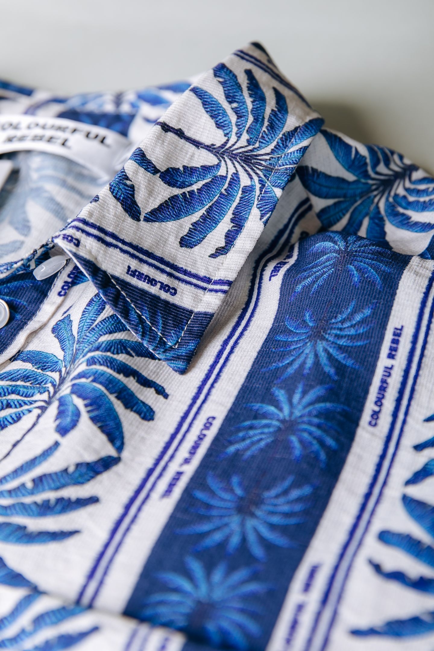 TALIA PALM DROPPED SHOULDER BLOUSE BRIGHT BLUE 6