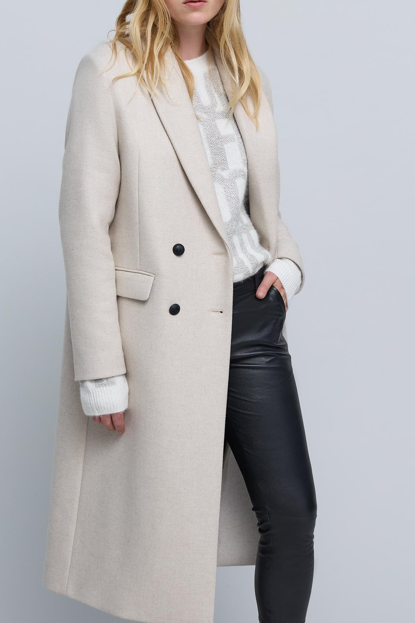 LONG ECRU PEA JACKET 2