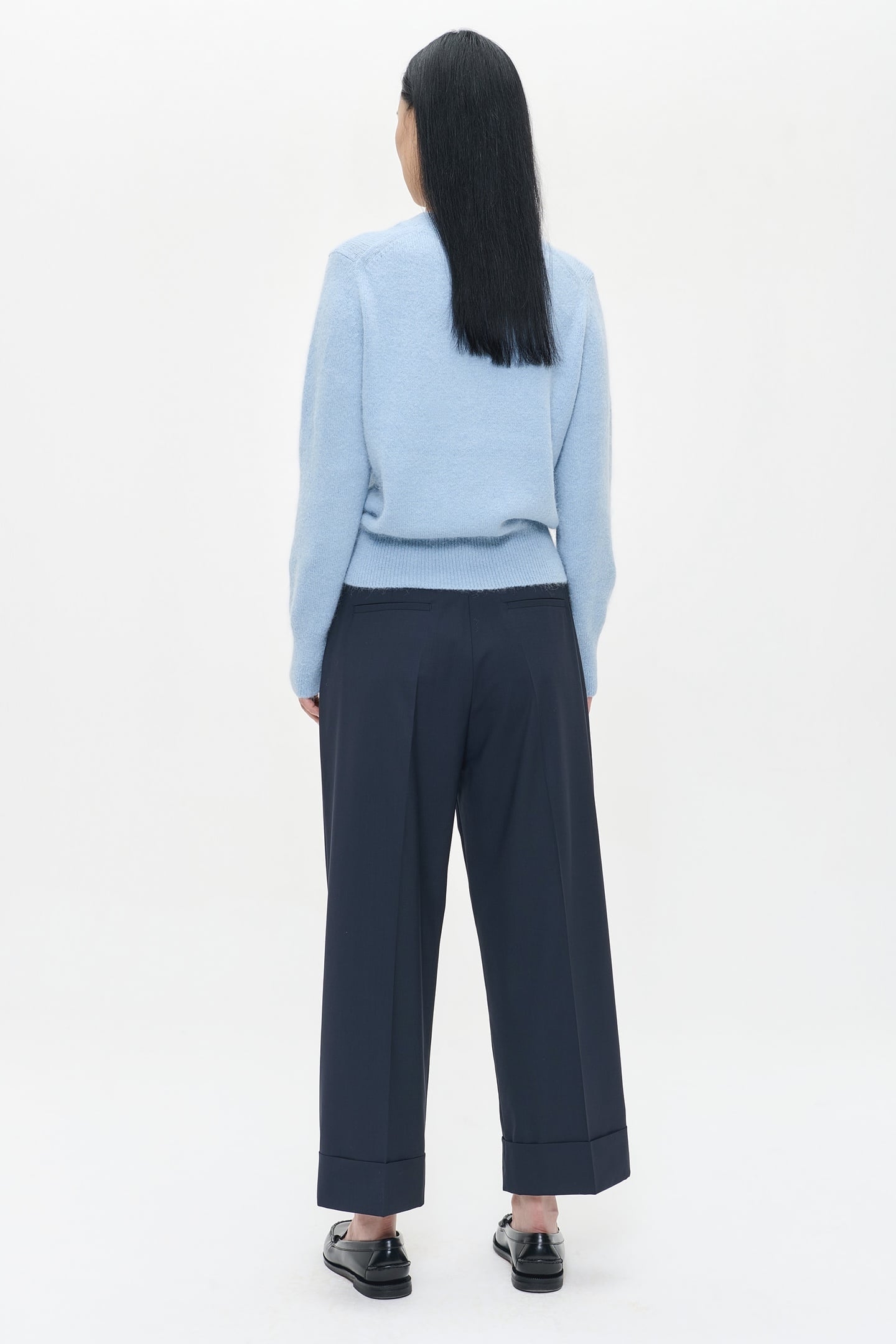 ALPACA ROUND NECK PULLOVER BLUE HAZE 3