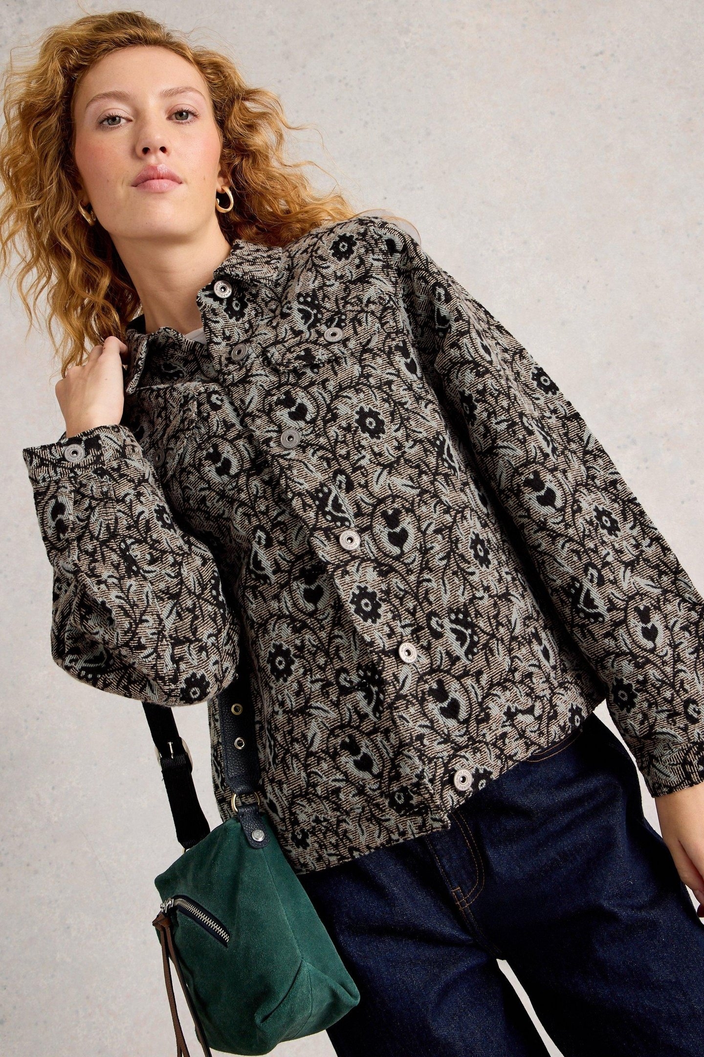 ESME JACQUARD JACKET GREY MULTI 2