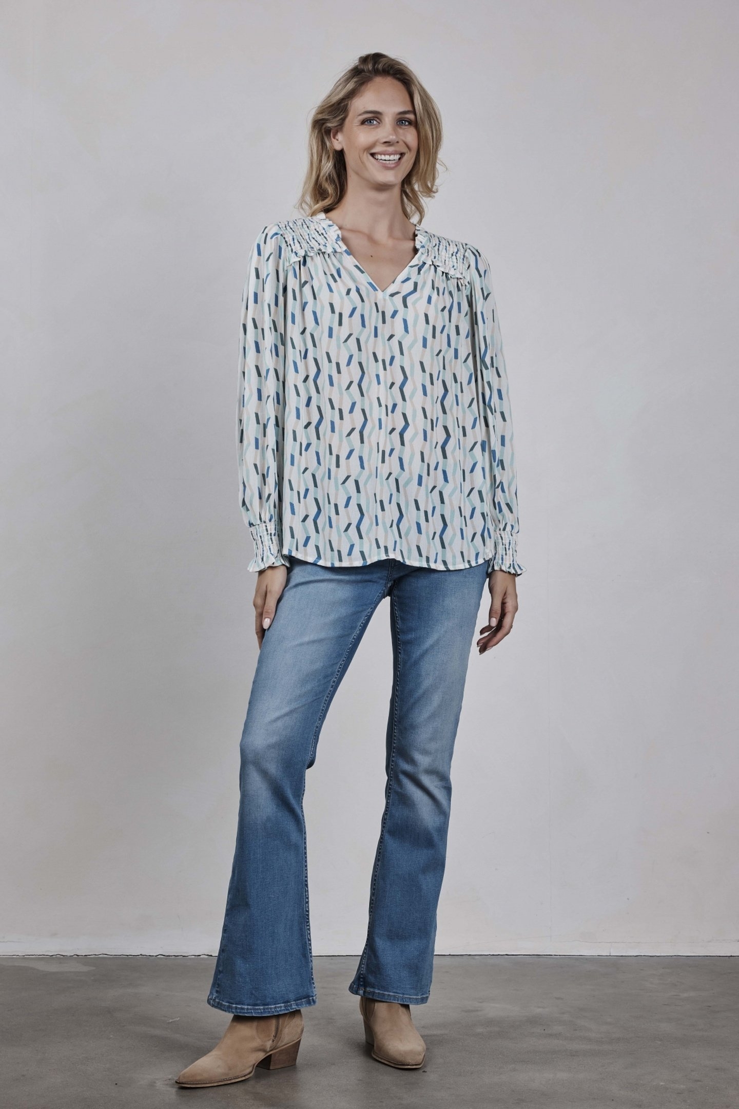 BLOUSE VIENNA OFFWHITE IMPERIAL PRINT 2