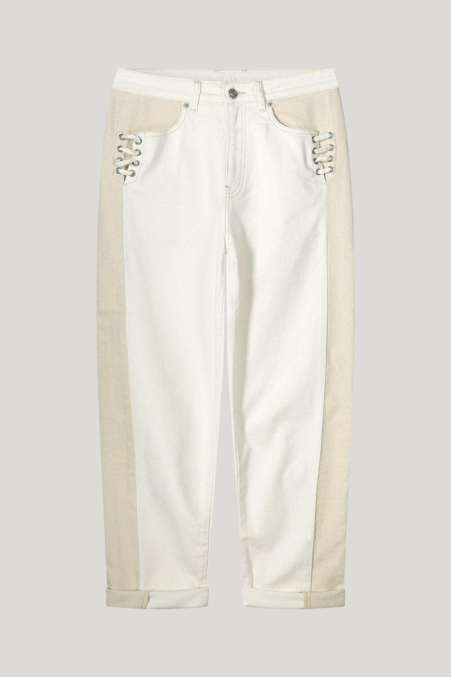 MOM'S FIT JEANS COMFI COTTON TWILL WHITE DENIM 3