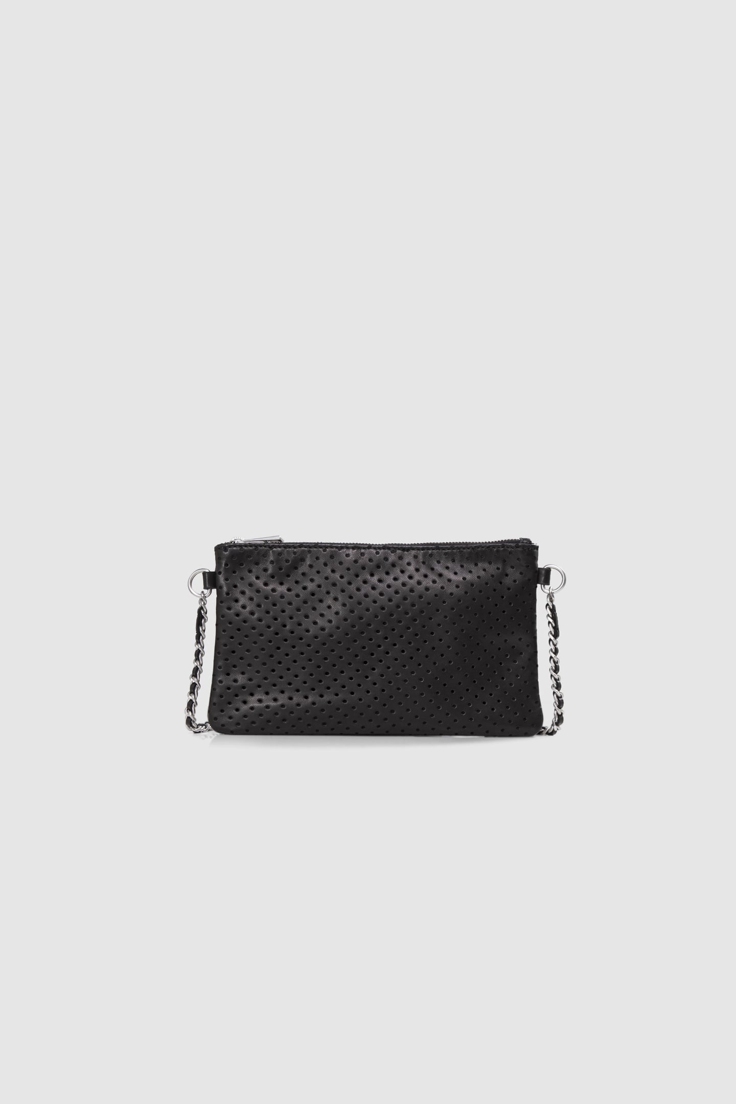 BLACK PERFORATED LEATHER THE 111 CLUTCH BAG 2