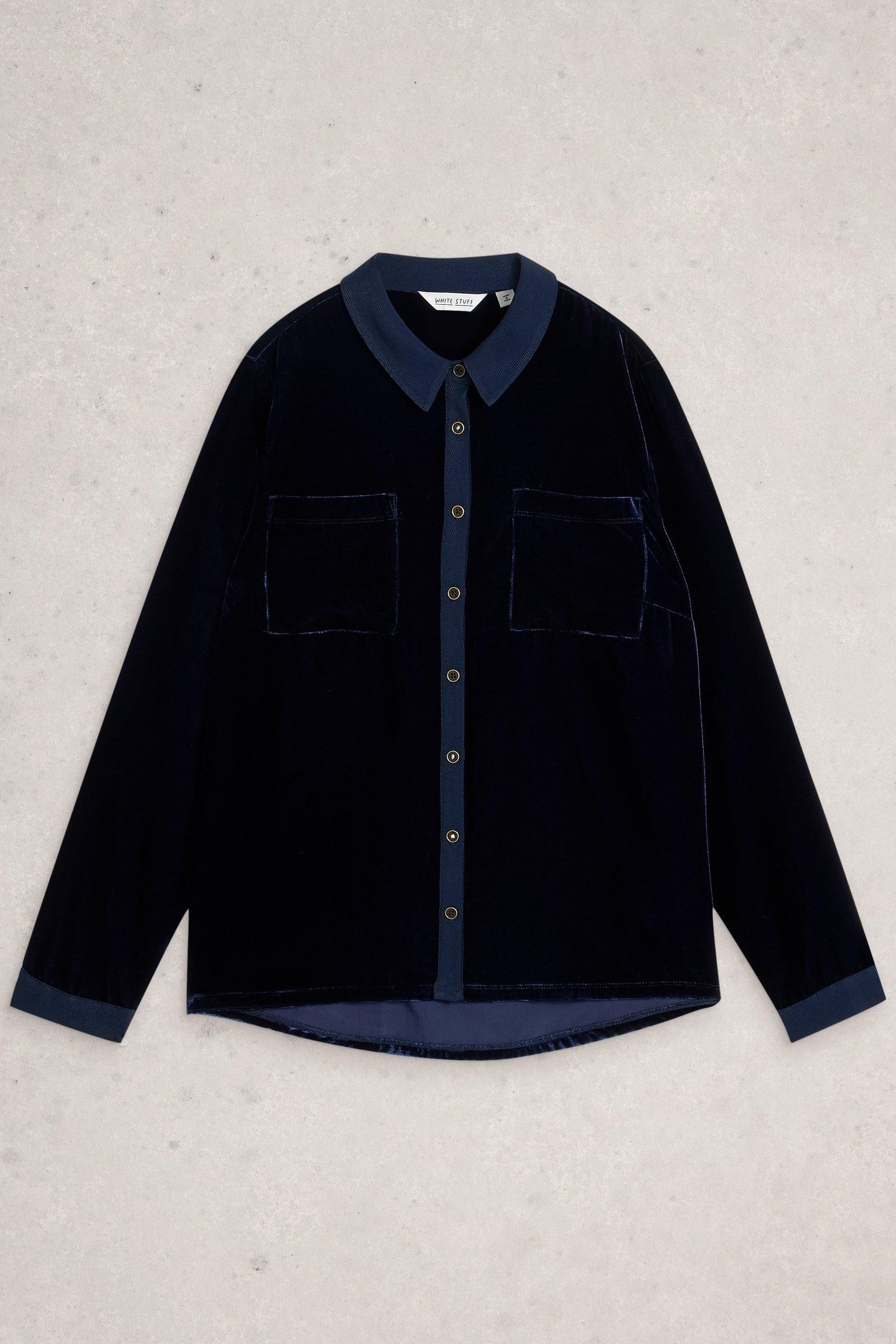 SOPHIE VELVET SHIRT DARK NAVY 4