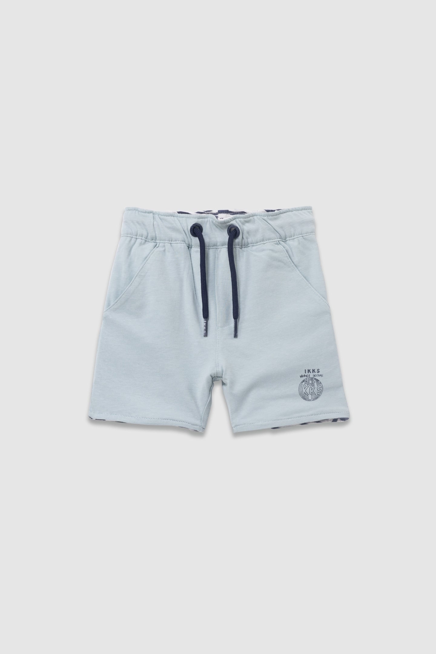 REVERSIBLE NAVY AND AQUA GREEN BERMUDA SHORTS 1