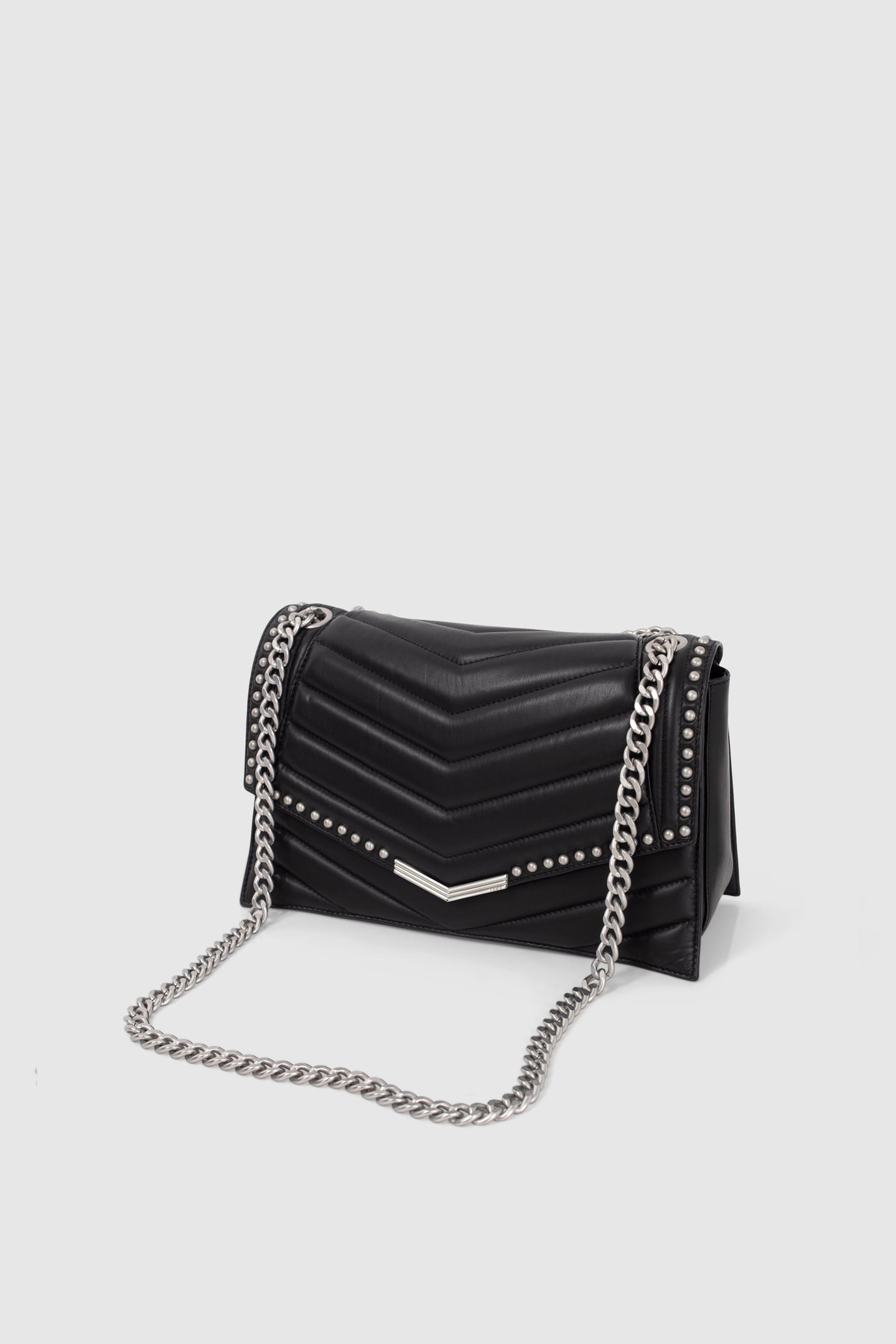 BLACK STUDDED LEATHER THE 1 ROCK BAG SIZE L 5