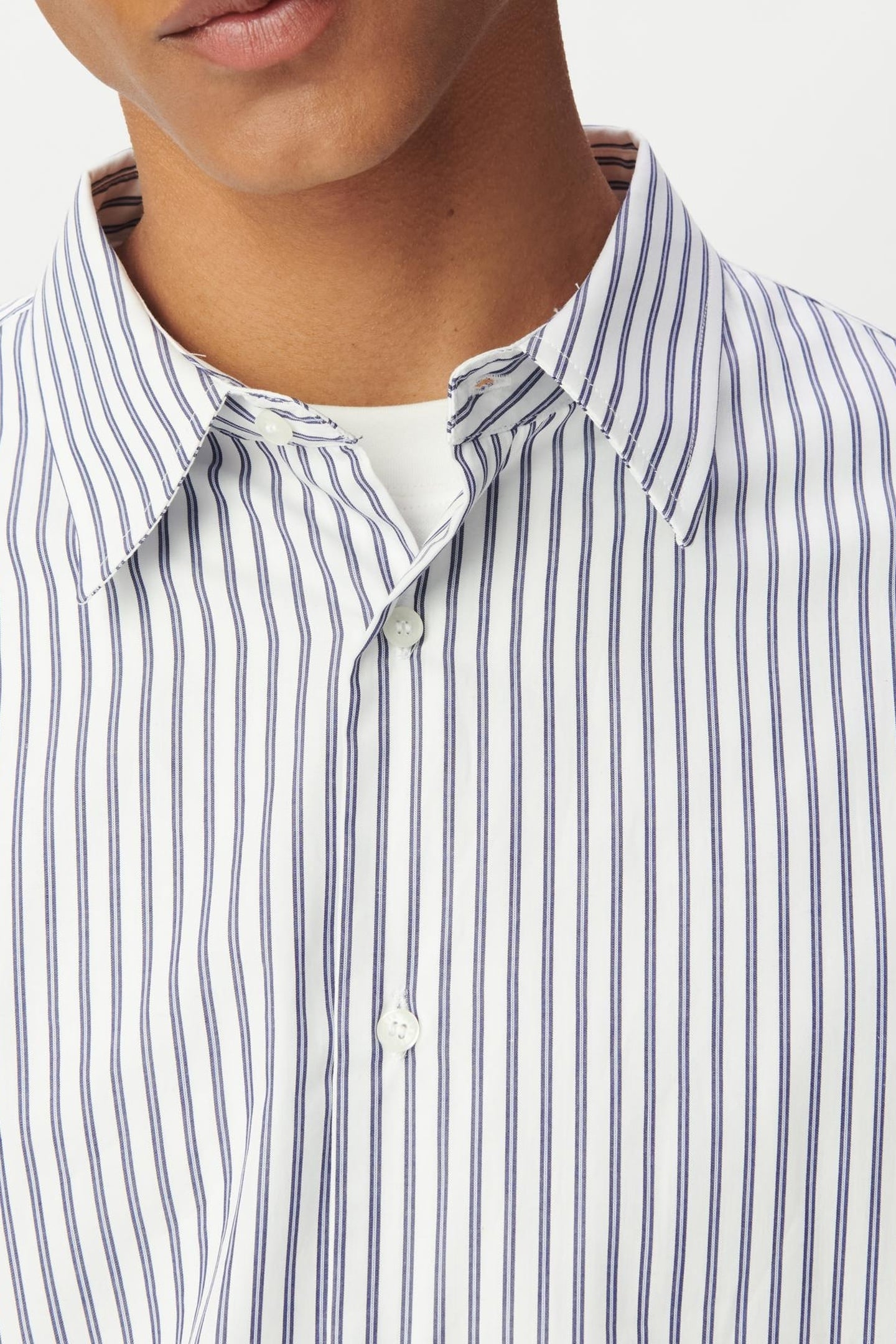 REGULAR BLUE STRIPED SHIRT 100% COTTON 8