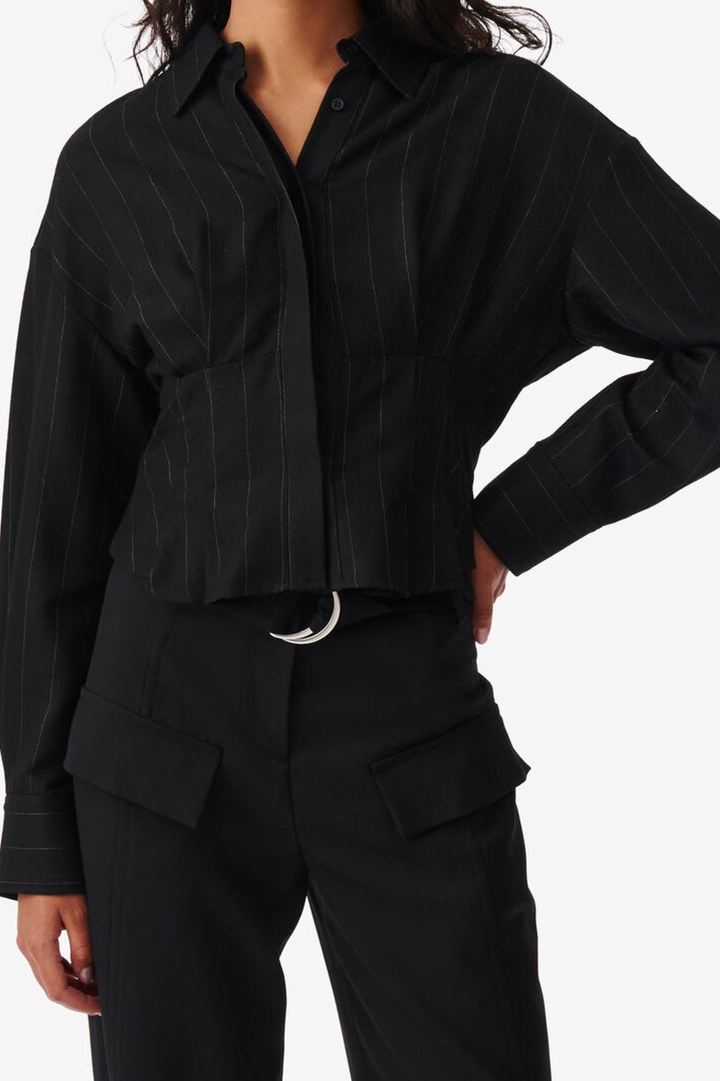 JANNIE SHIRT BLACK/WHITE 1