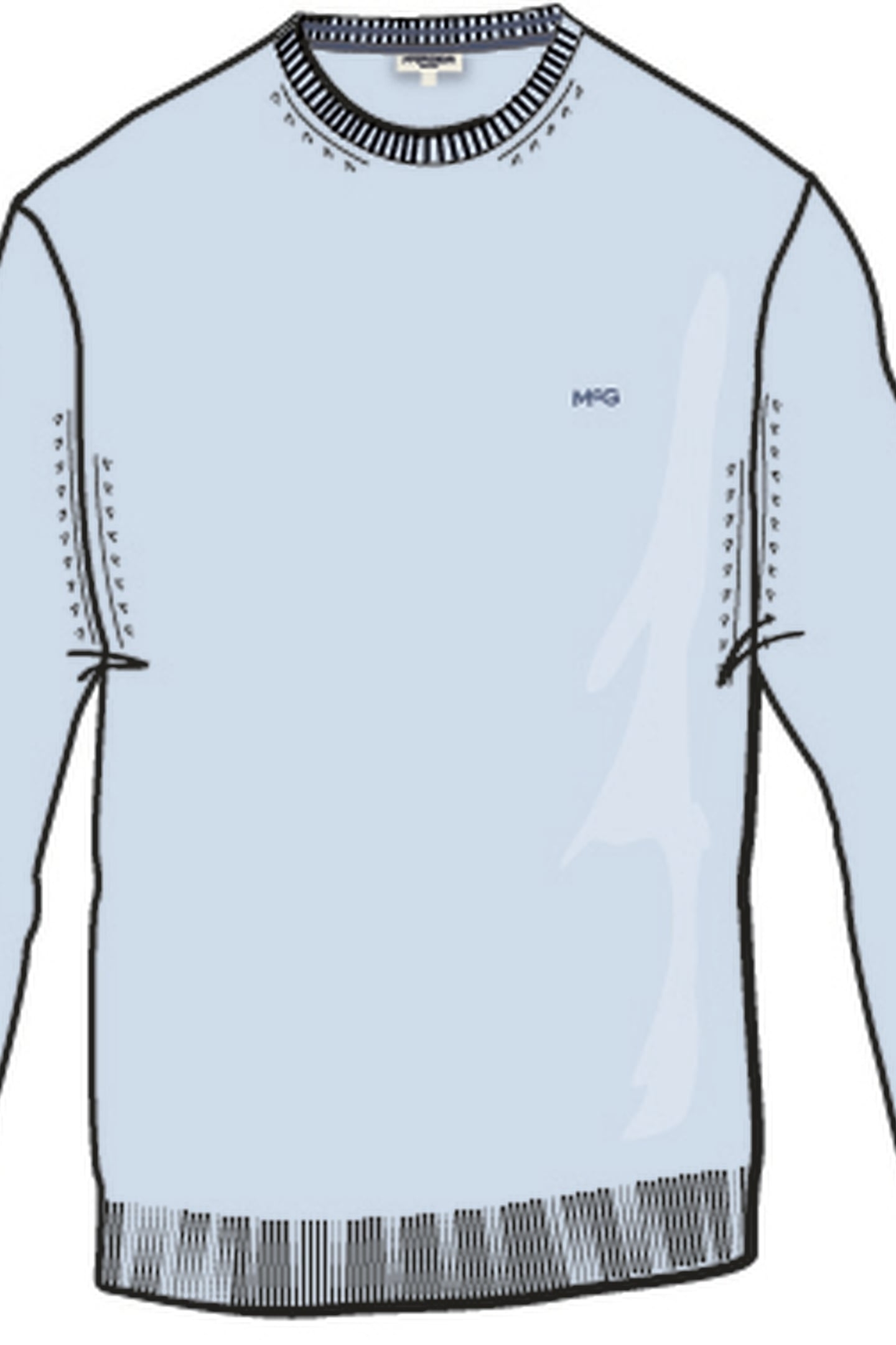 C-NECK SWEATER LIGHT BLUE 3