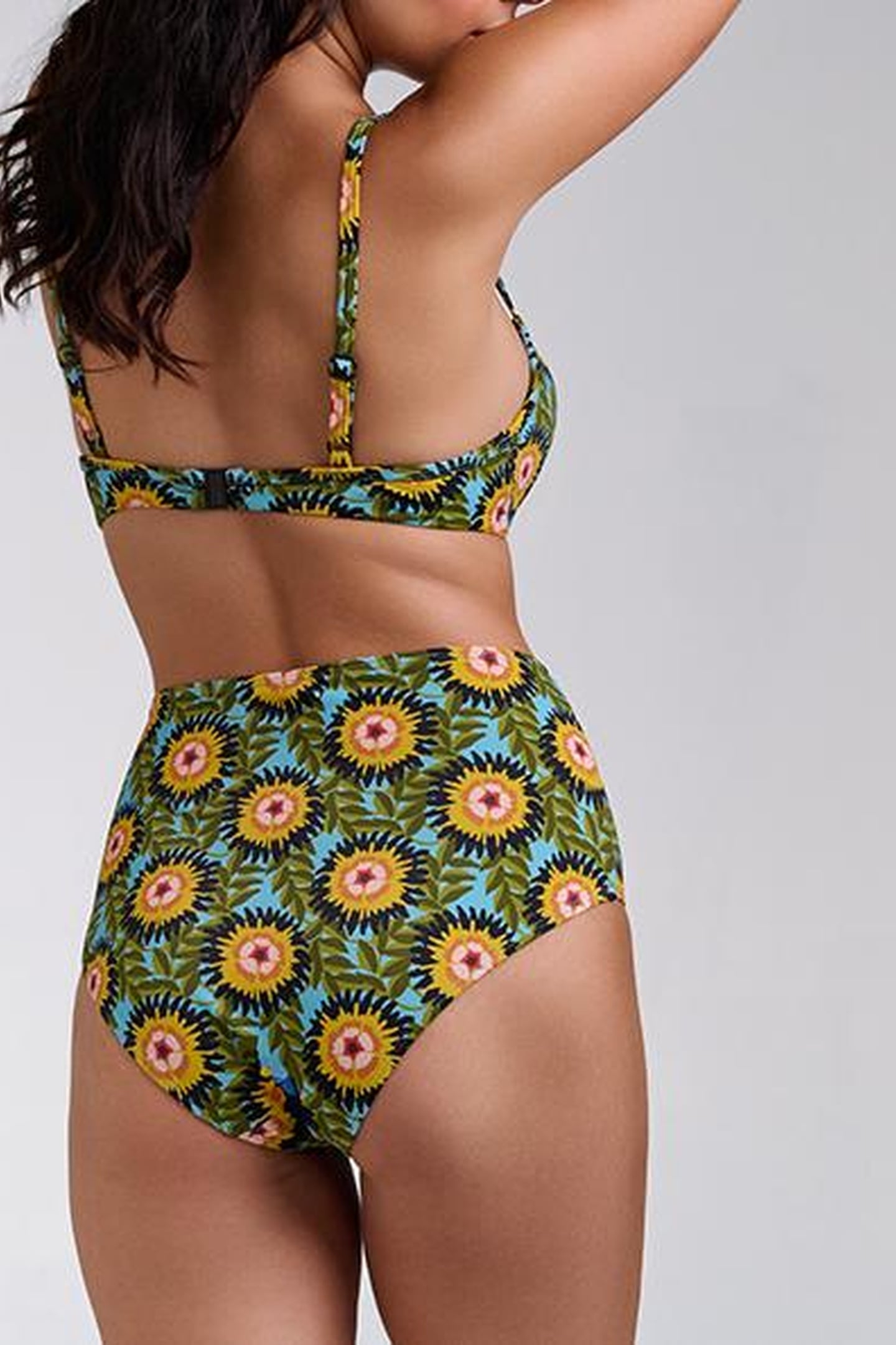 BELLINI FLOWER PRINT PLUNGE BALCONY BIKINI TOP 2