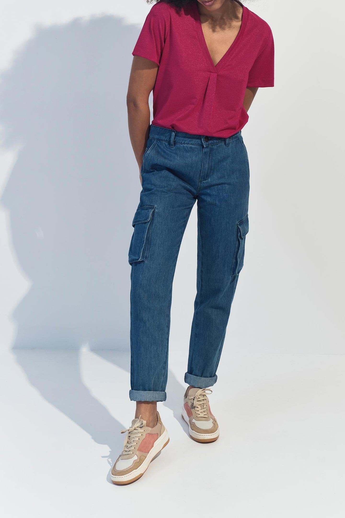 LE ZENDAYA - 7/8 CARROT BLUE BATTLE JEANS 2