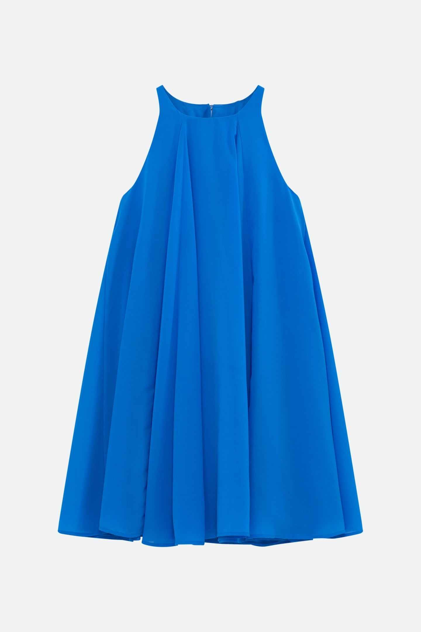 REMO - BLUE CHIFFON PLEATED DRESS 2