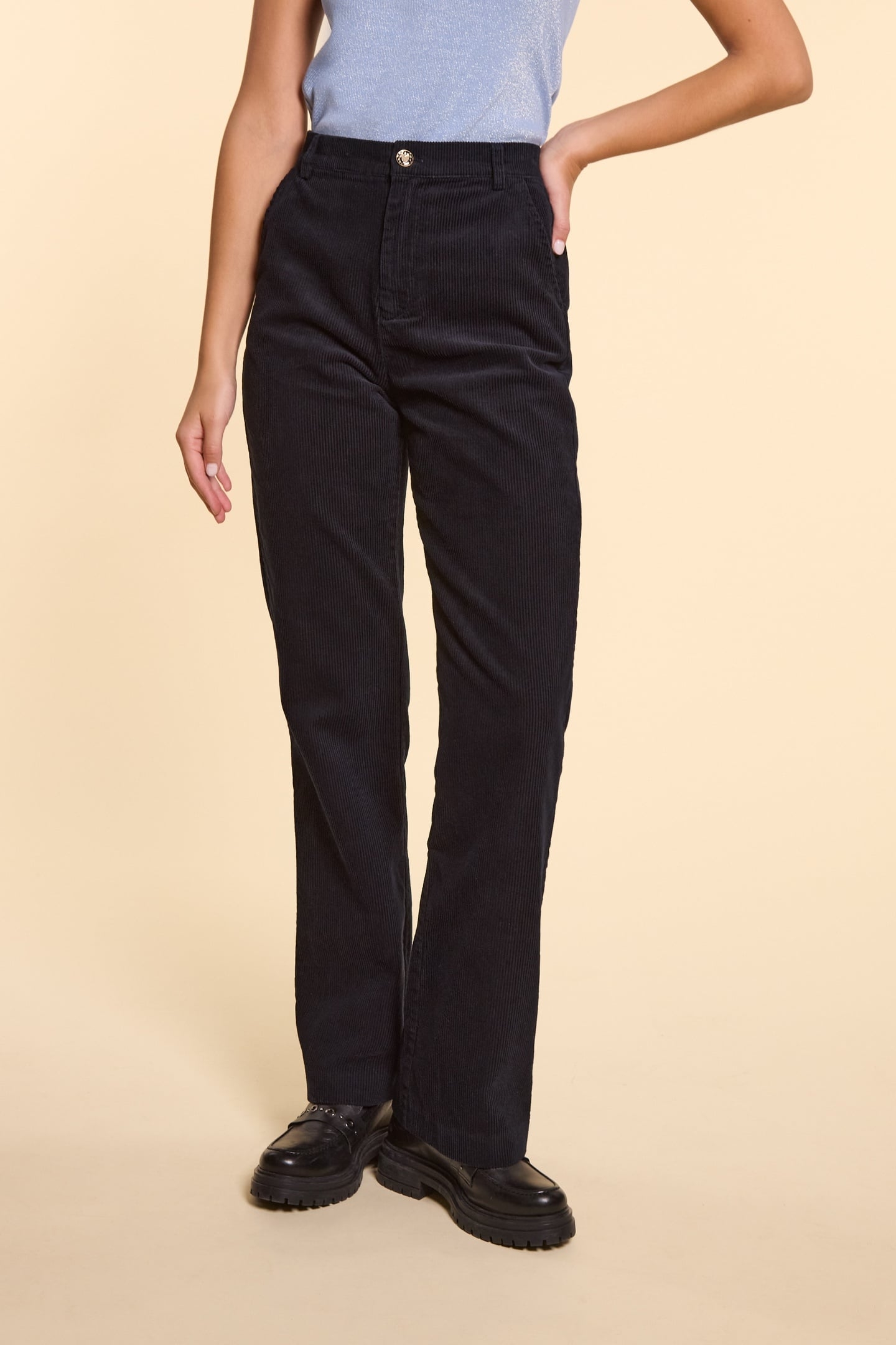 NAVY DROP-FRONT SUIT TROUSERS MARINE 2