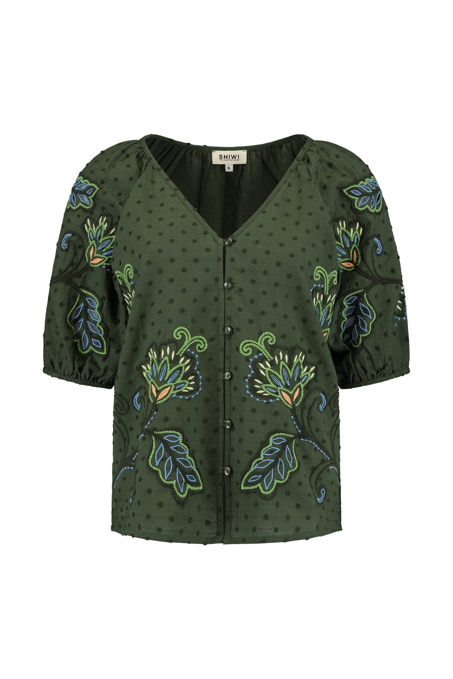 ERIN DOBBY BLOUSE GREEN PINES DOBBY 8