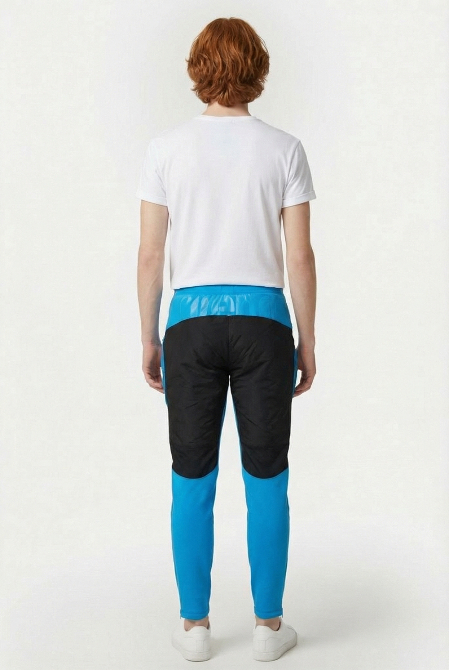 UNISEX HALF-QUILTED PANT CYAN BLACK 4
