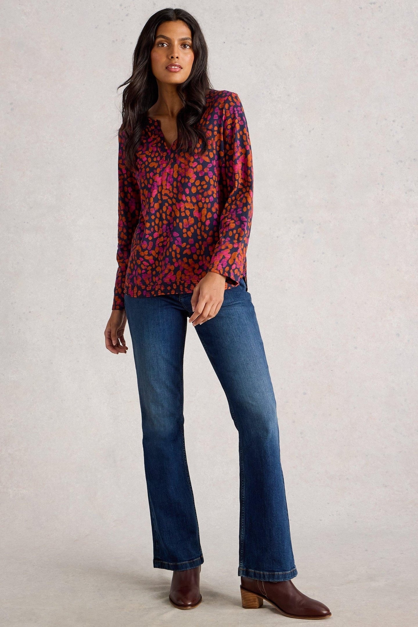 WEAVER NOTCH LS TEE NAVY MULTI 2