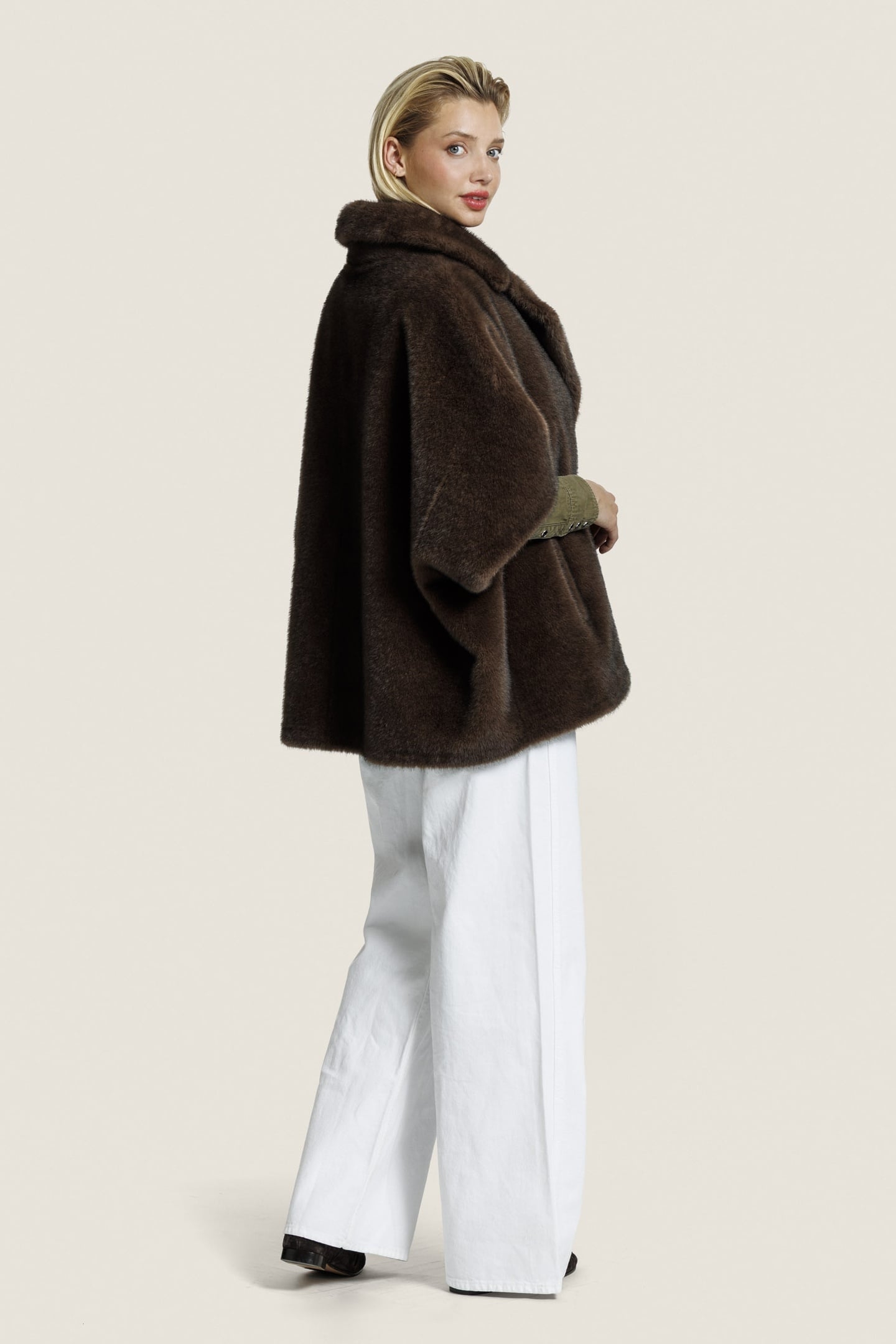 ELIN FUR JACKET COFFEE 3