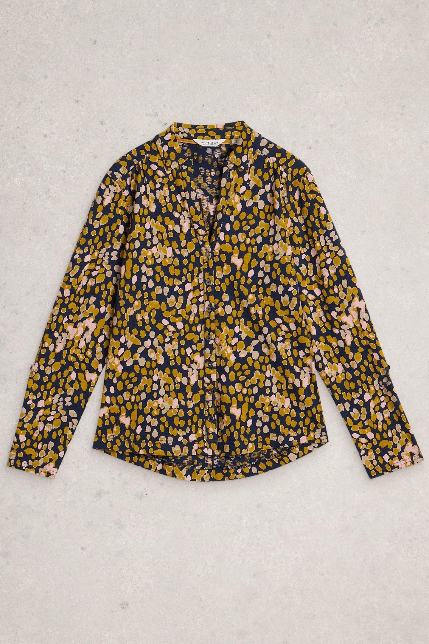 ANNIE JERSEY SHIRT CHARTREUSE PRINT 3