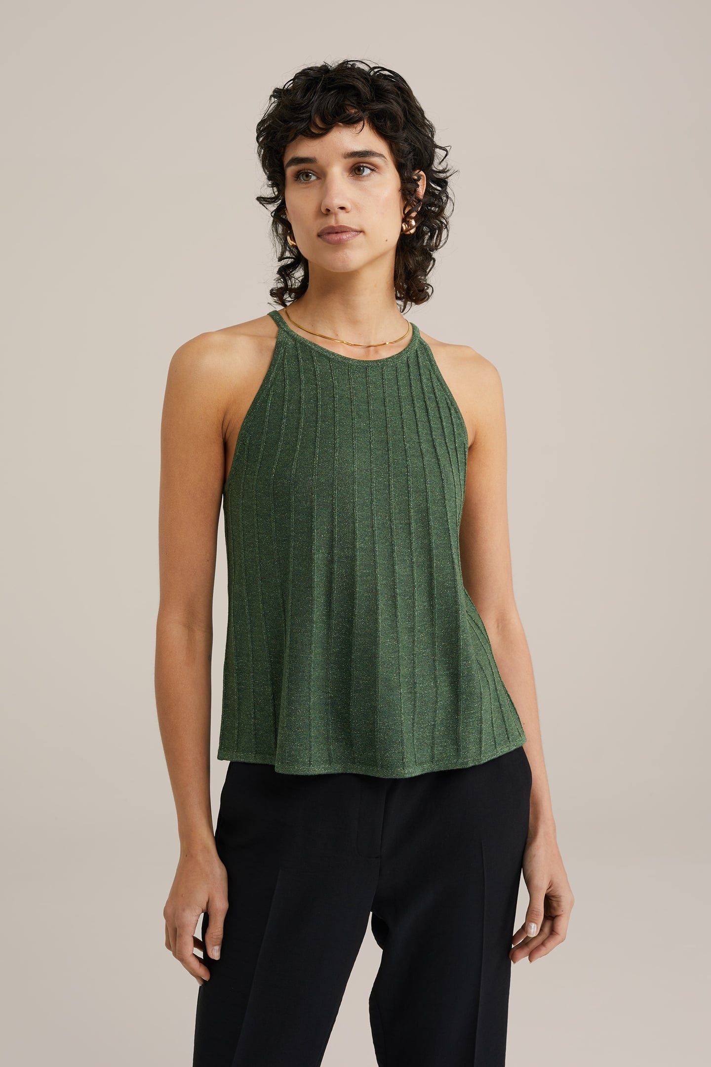 KNITTED PULLOVER DARK GREEN 1