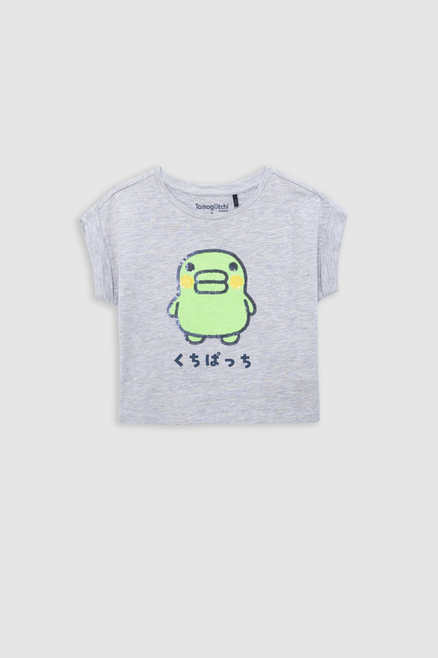 SEQUINED GREY T-SHIRT TAMAGOTCHI X IKKS 1