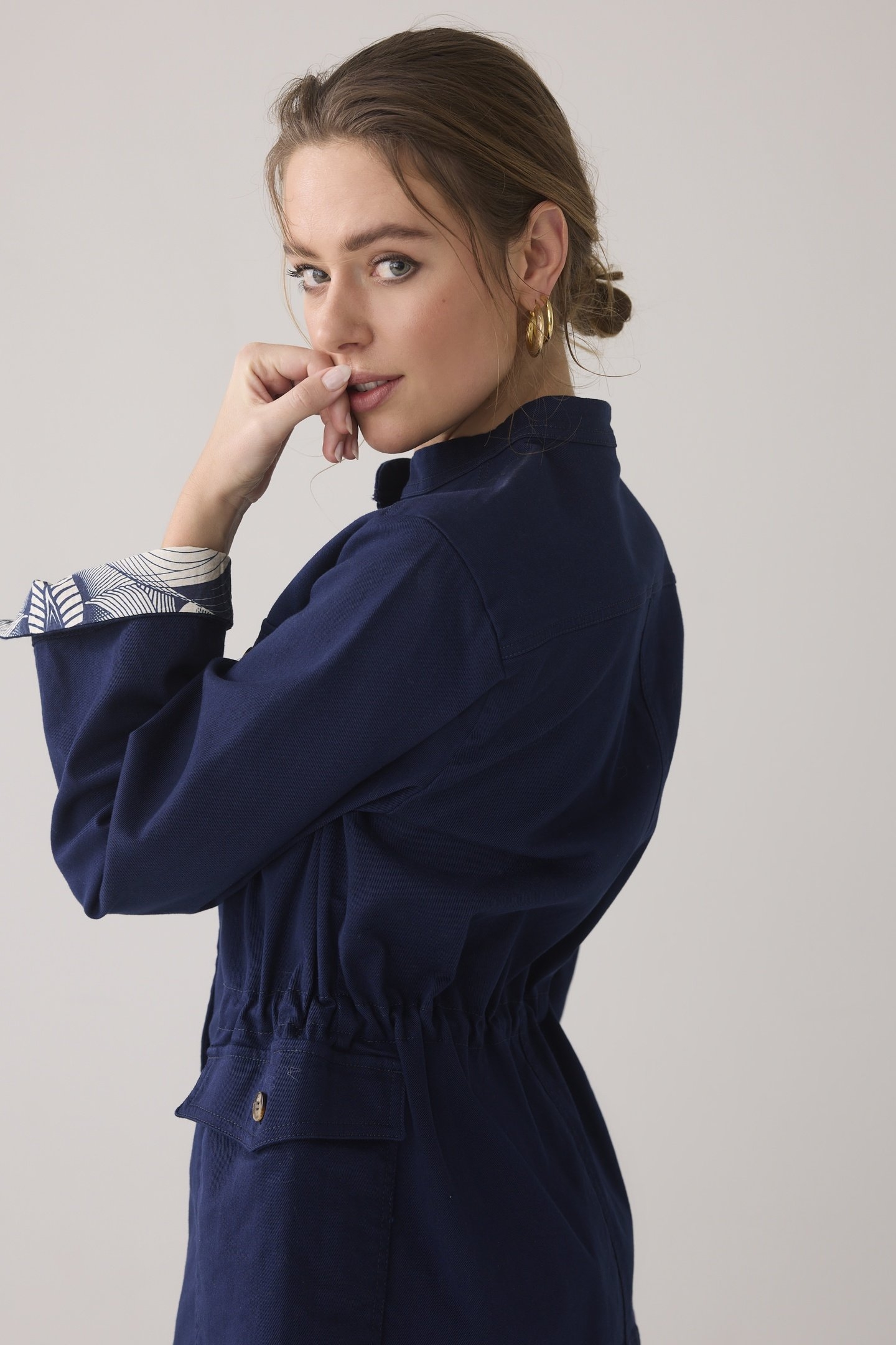 JACKET COTTON STRETCH NAVY NOIR 4