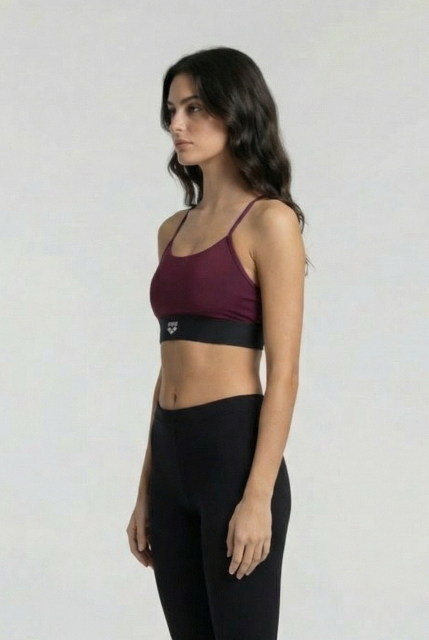 W GYM BRA TOP CROSS STRAPS RED WINE VIVID 3