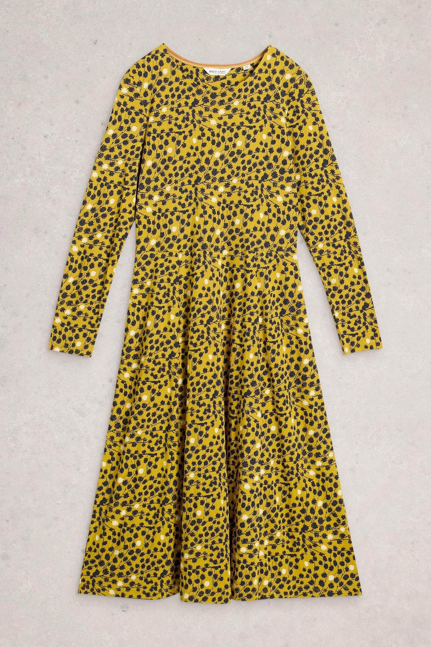 MADELINE JERSEY DRESS CHARTREUSE MULTI 3