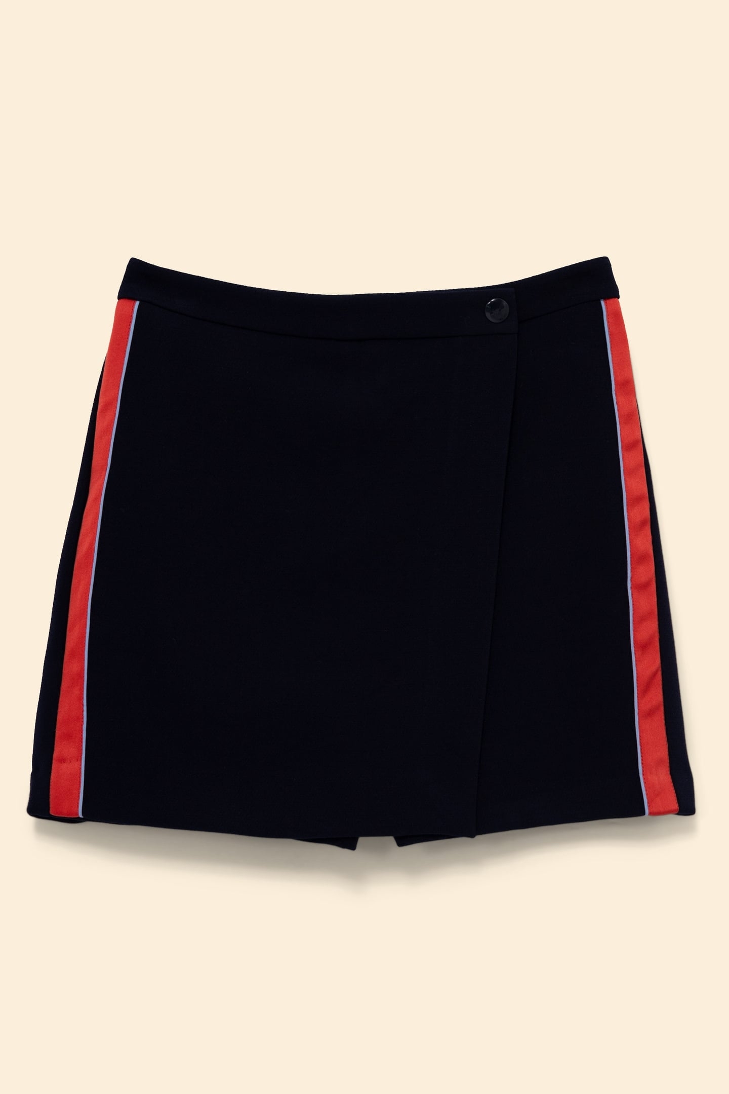 NAVY SKORT WITH STRIPED SATIN SIDE BANDS MARINE 5