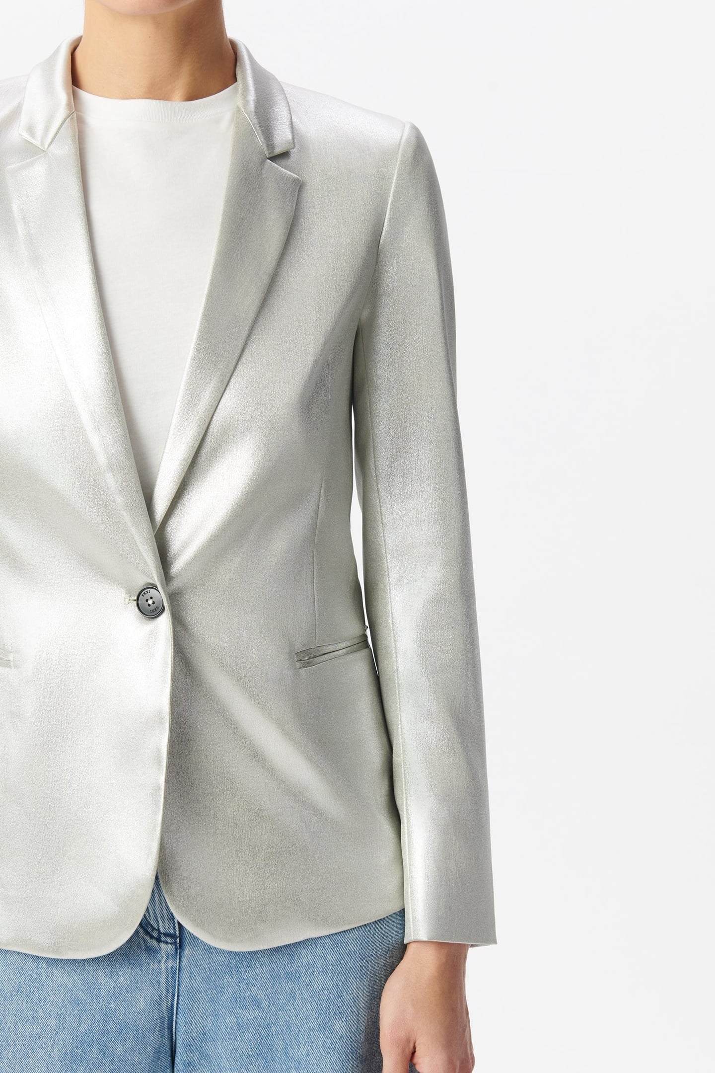 COATED SILVER SUIT JACKET 6