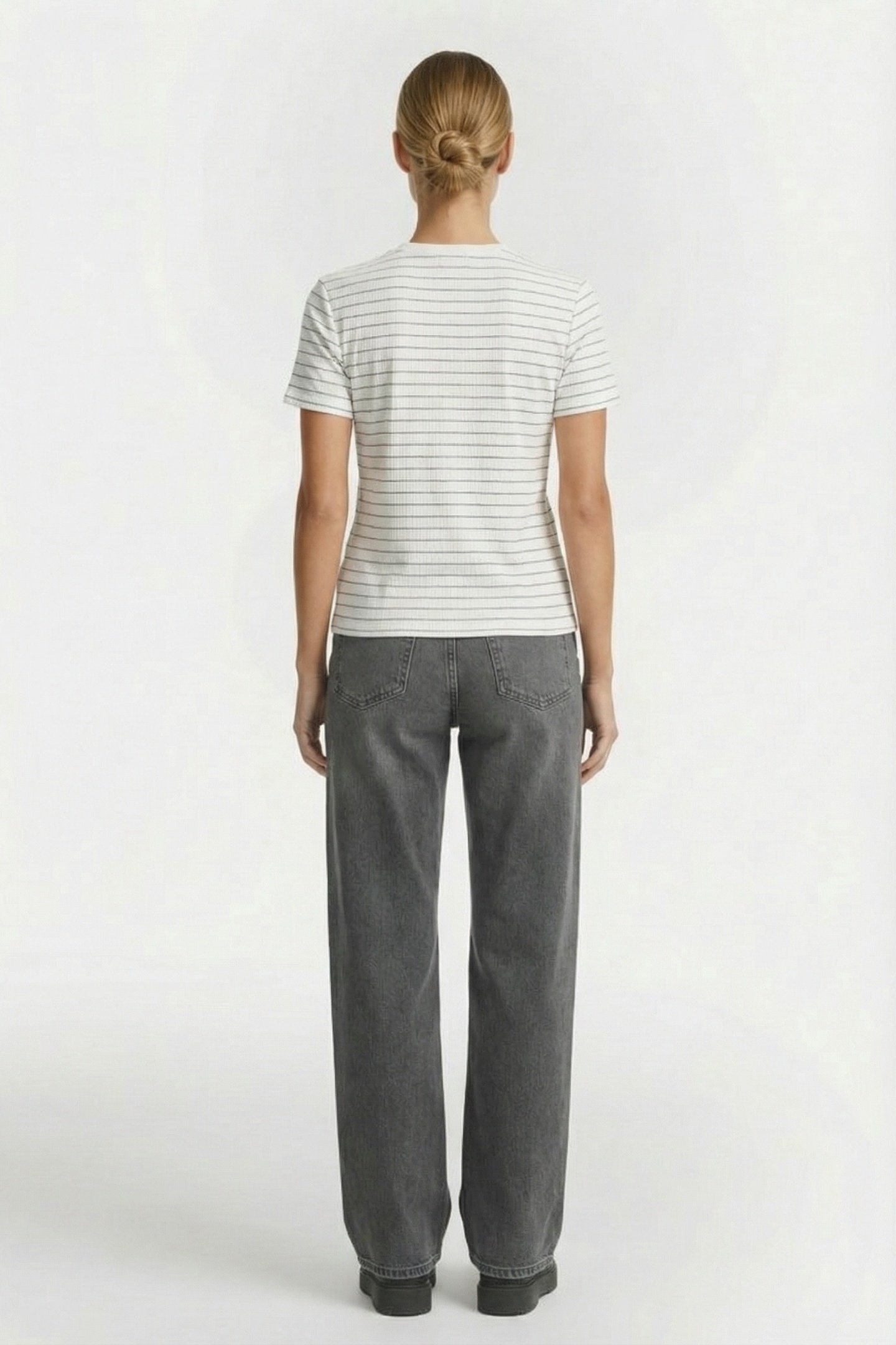 ROUNDALL REGULAR C-NECK SHORTSLEEVE IVORY/NAVY 2