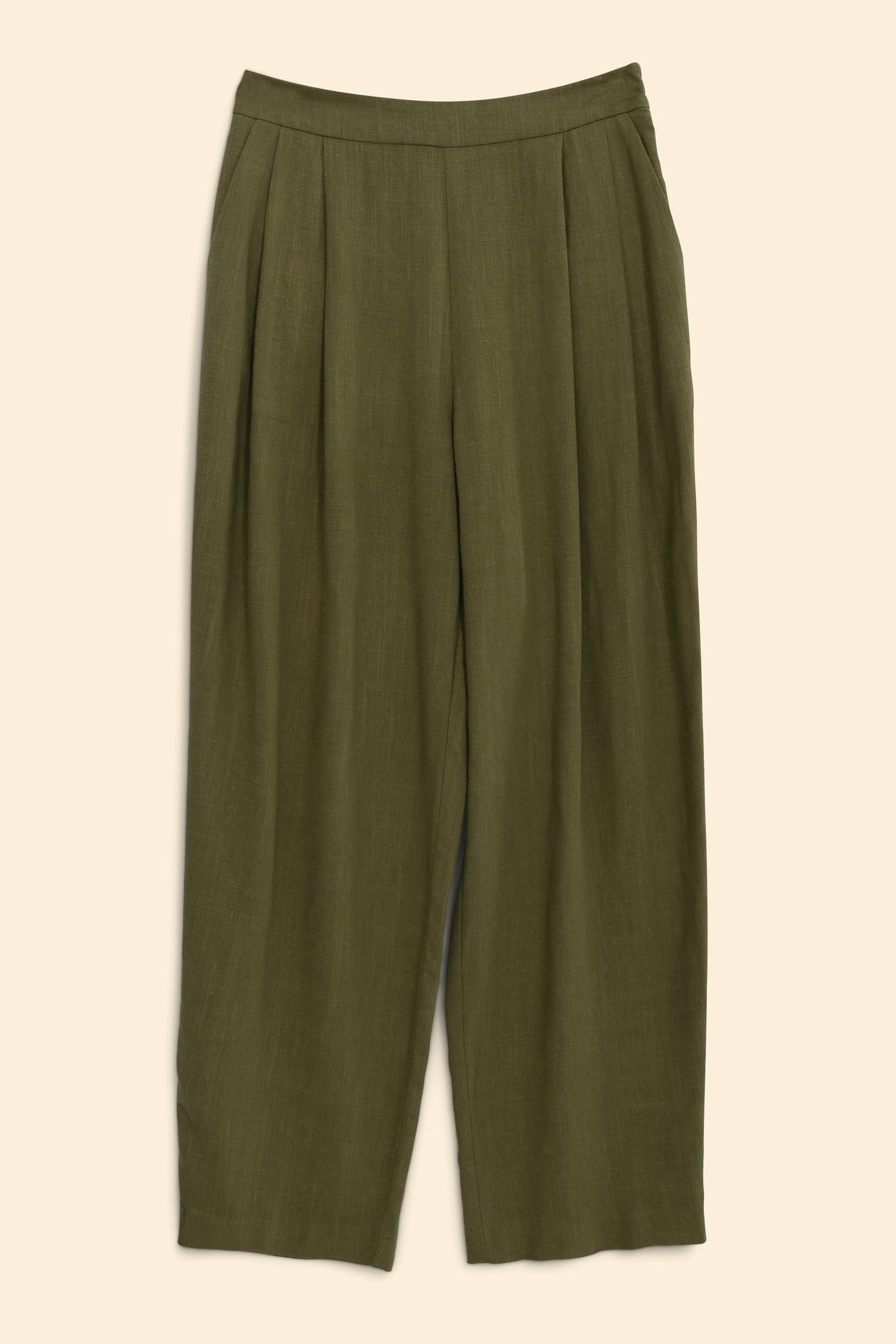 KHAKI LINEN BLEND SUIT PANTS KHAKI 5