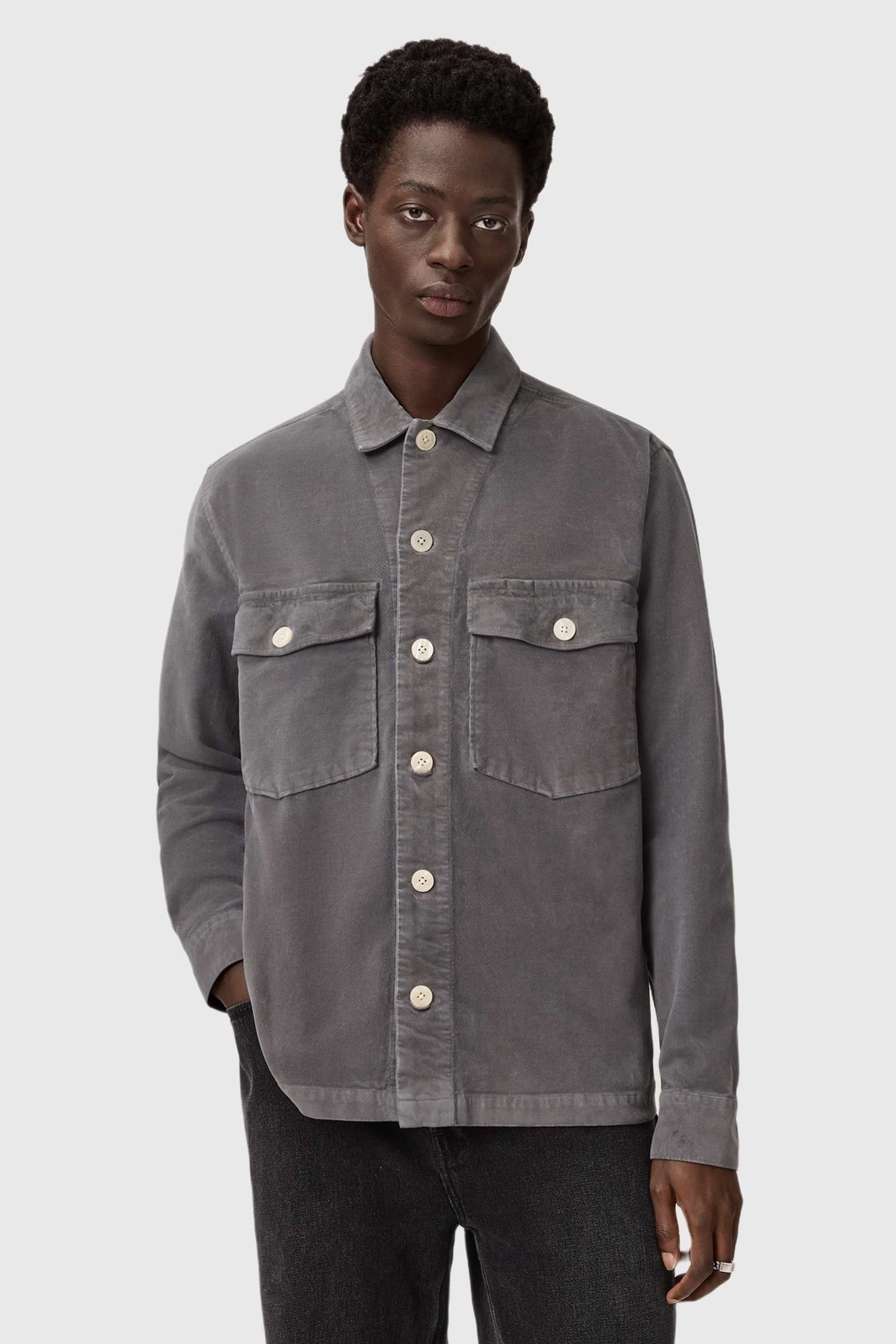 HARRIER LS SHIRT RAIN GREY 1