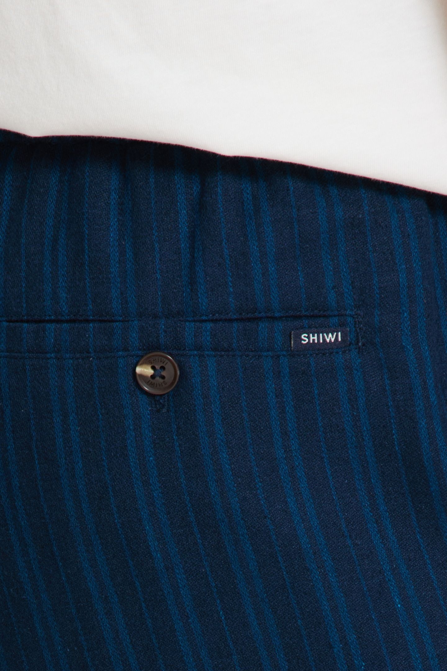 LENNY LINEN TROUSERS YARN DYE STRIPES BLUE DARK NAVY STRIPES 8