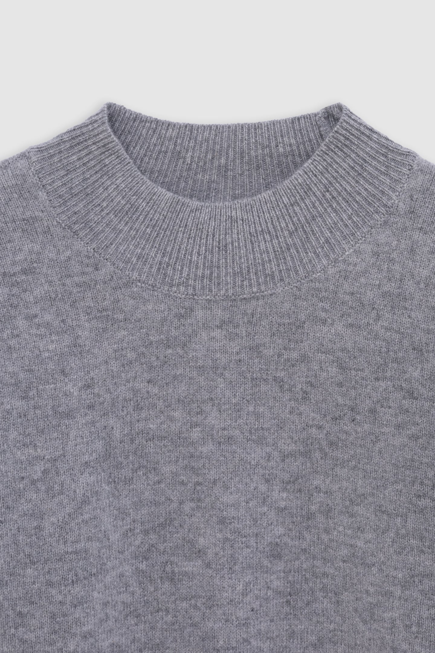 GREY KNITTED SWEATER WITH STUDDED ARMHOLE DESIGN 2