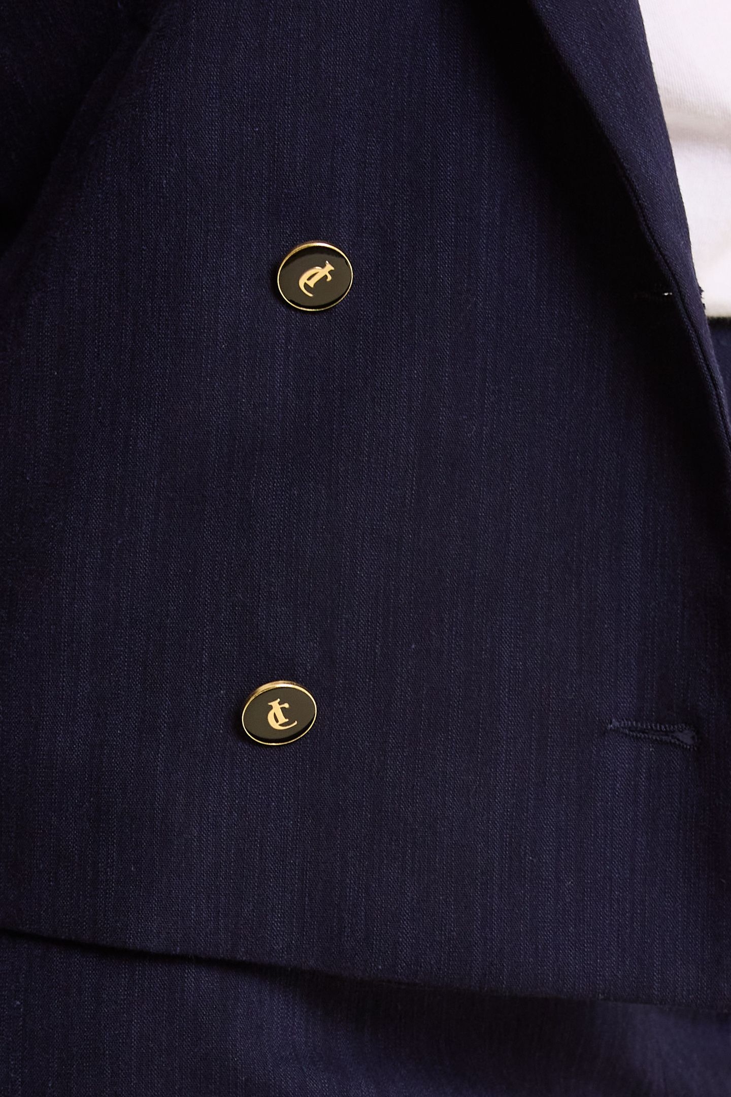 NAVY SEMI-PLAIN SUIT JACKET MARINE 7