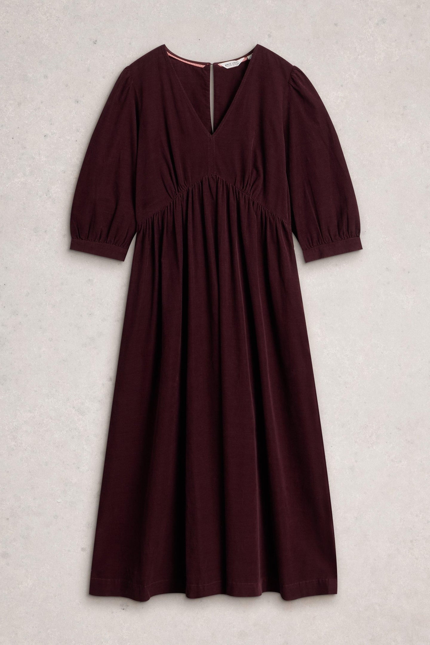 LUCY CORD DRESS DARK PLUM 4